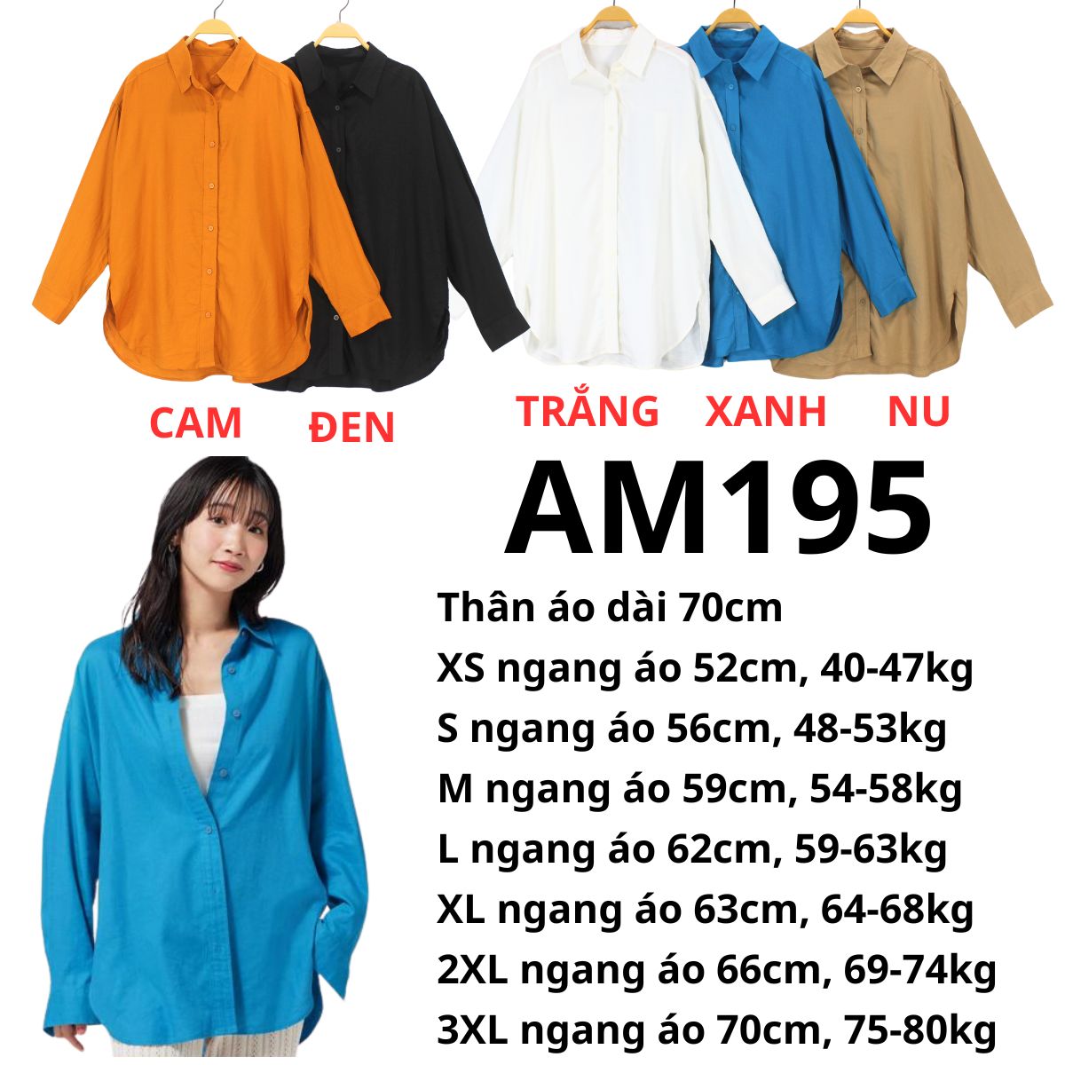 AM195- Áo sơ mi linen
