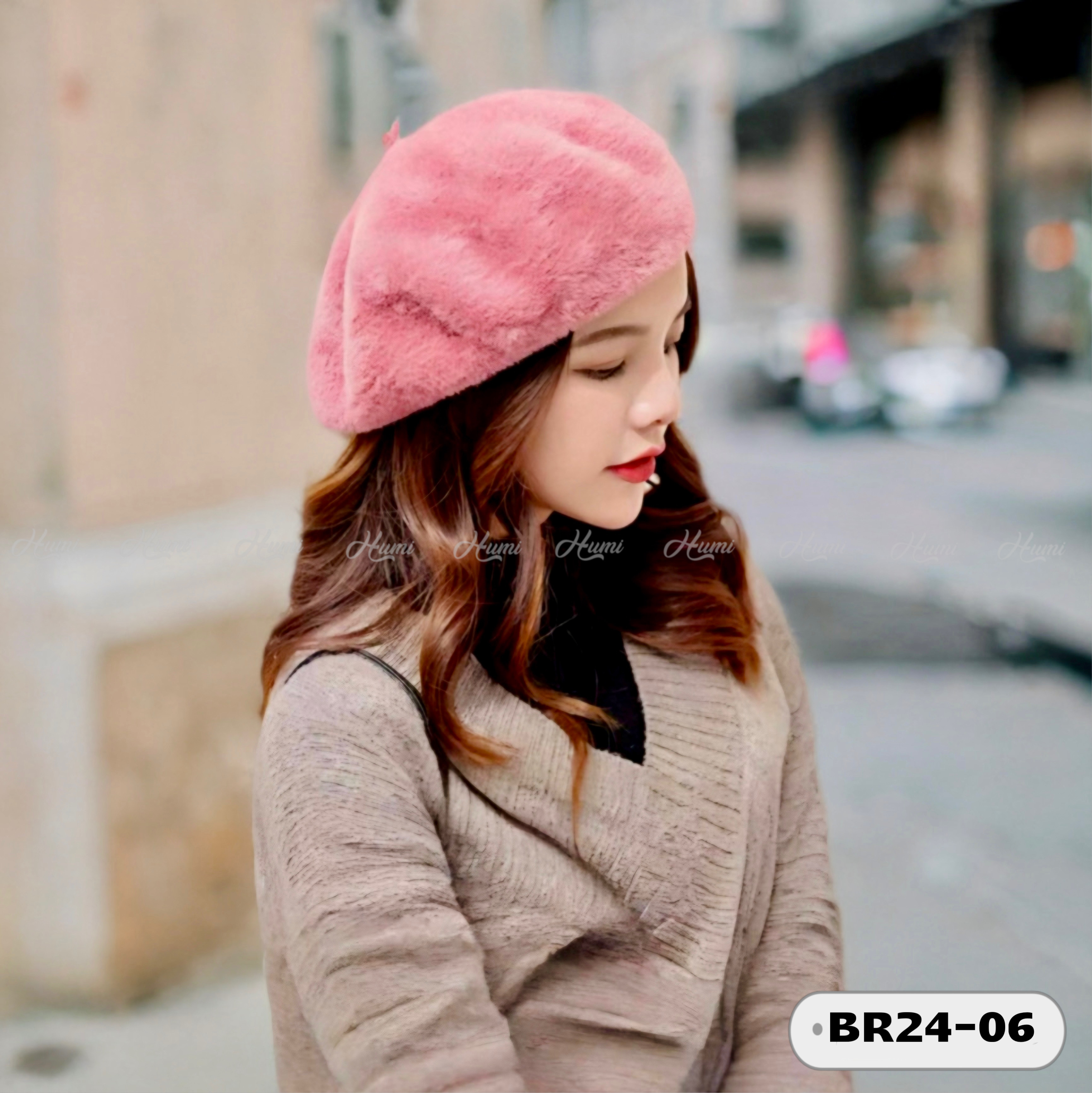 MŨ NỒI LÔNG (BR24-06 Hồng