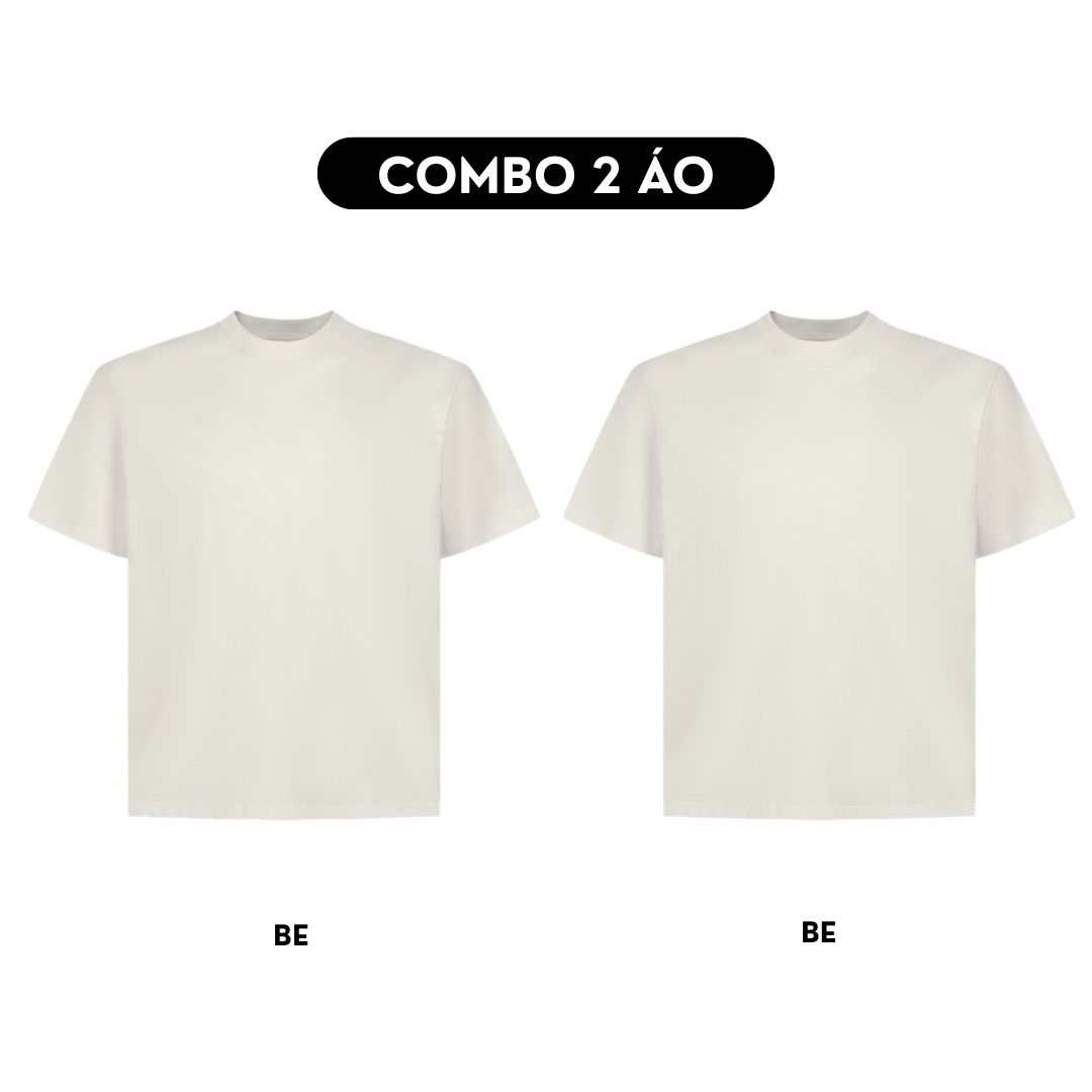 Combo 2 Áo thun trơn form boxy AXT01