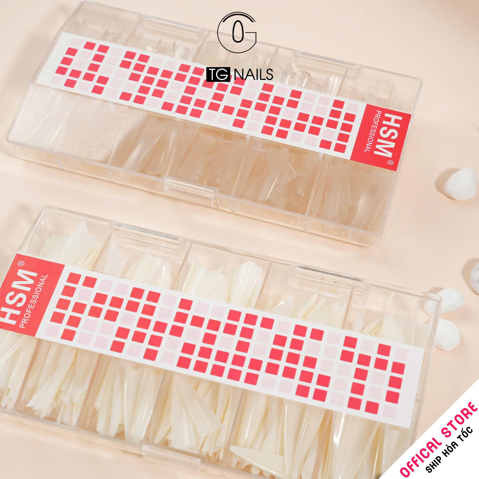 Móng nối nhọn dài nhám HSM size từ 0-10