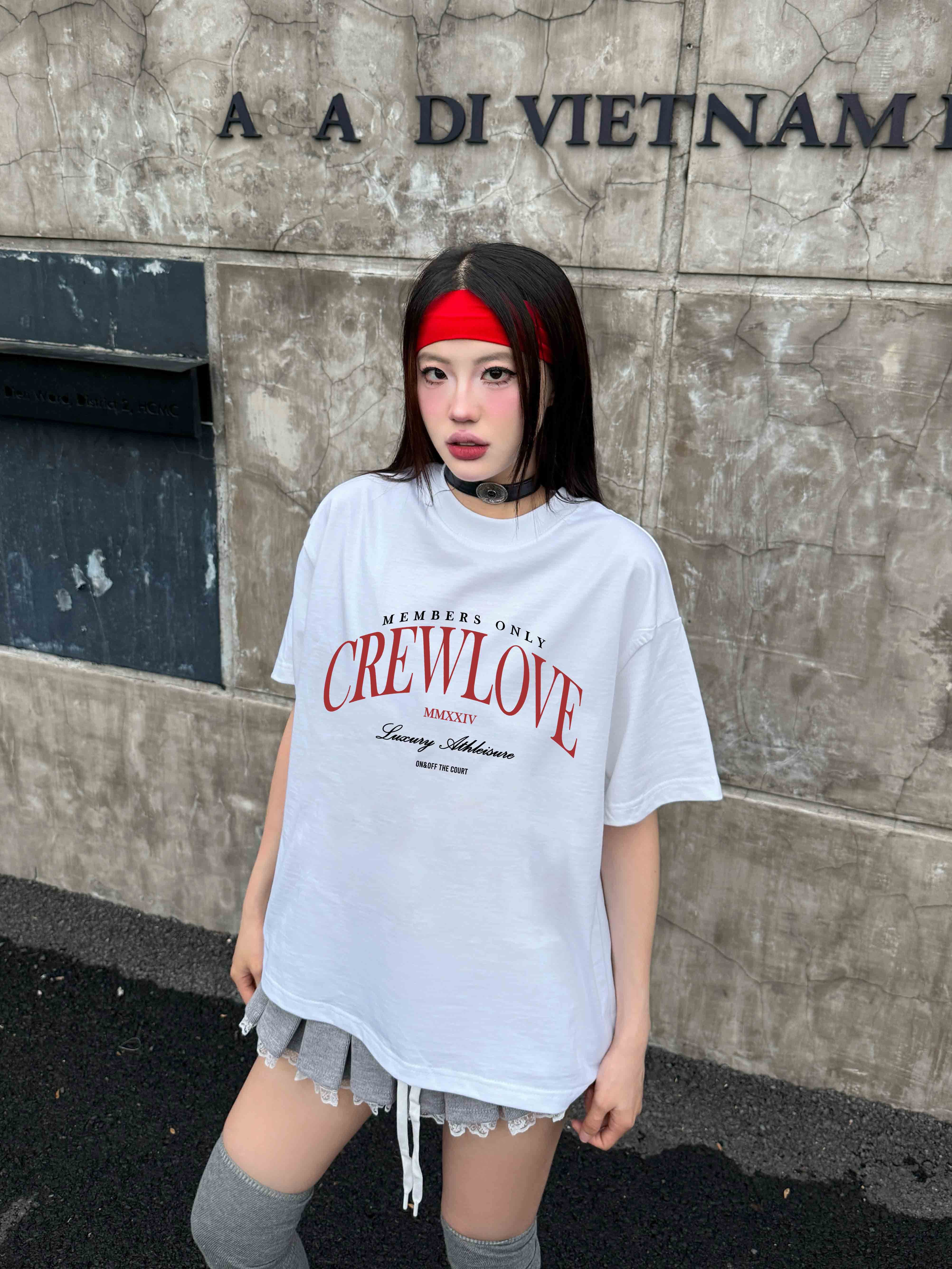 Áo thun unisex form boxy cổ tròn AXD2345 Miucho vải cotton co giãn thoáng mát in typography_thumbnail_3