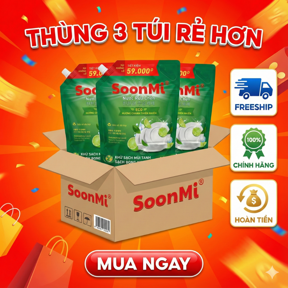 Nước Rửa Chén Soonmi Hương Chanh 3kg_thumbnail_8