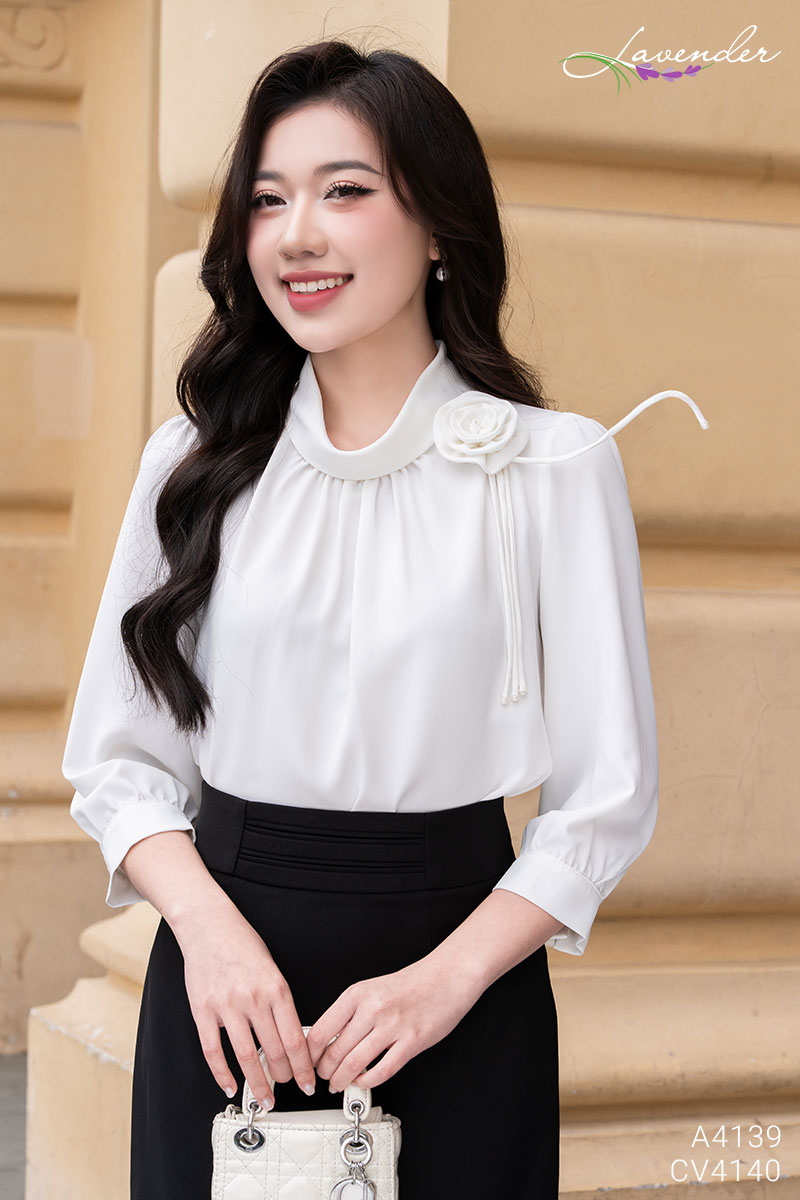 Set Áo sơ mi tay lỡ phối hoa vai S4139_thumbnail_3
