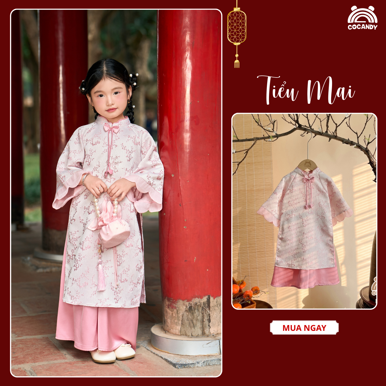 Áo dài HỒNG Tiểu Mai