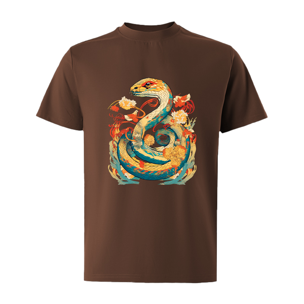 Áo thun nam form rộng 12 con giáp tuổi Tỵ ATD482 Miucho Iconic cotton cổ tròn in graphic_thumbnail_15