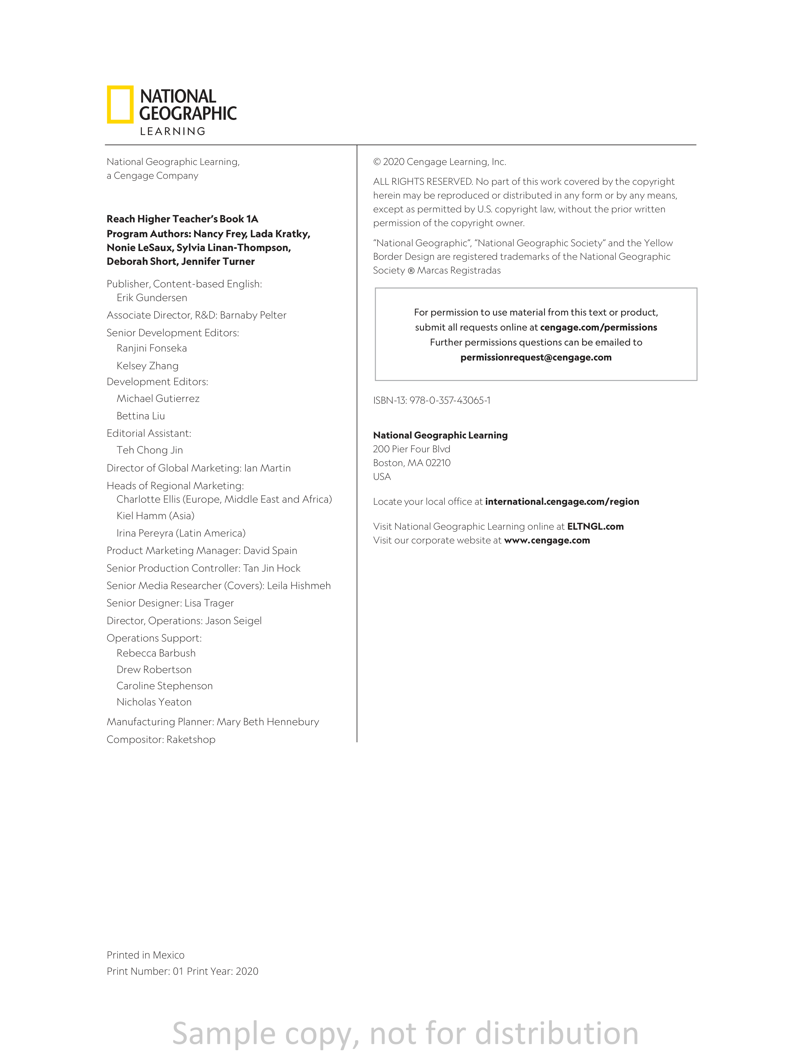 National Geographic Reach Higher 1A Teacher's Book (2020 – American English) – Sách giấy gáy đóng KEO nét đẹp_thumbnail_1