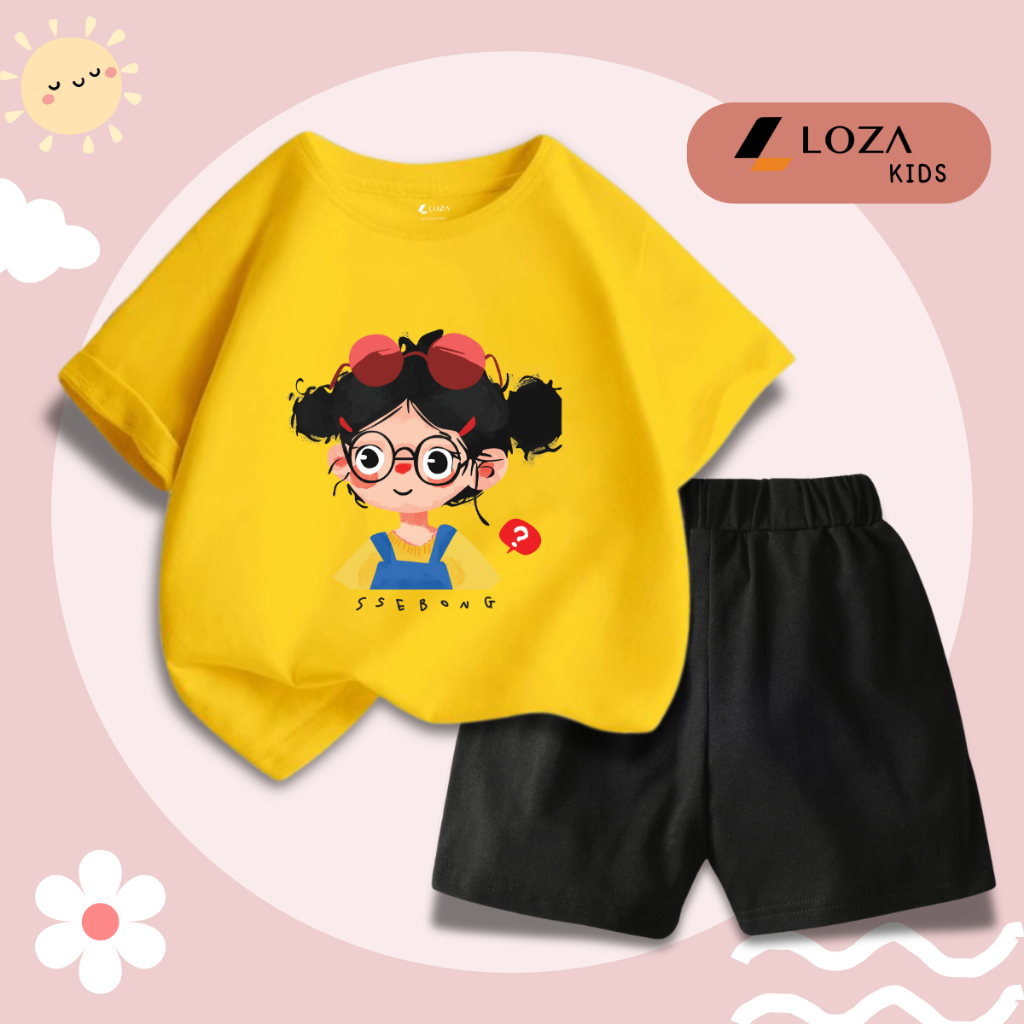 Đồ bộ bé gái in hình 'Bé gái đeo kính' -  Loza Kids SB358_thumbnail_6