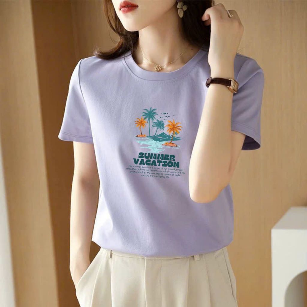 [Form Vừa] Áo phông nữ Loza nhiều màu Summer chất liệu thun cotton mềm mịn - Mã VT8134_thumbnail_4