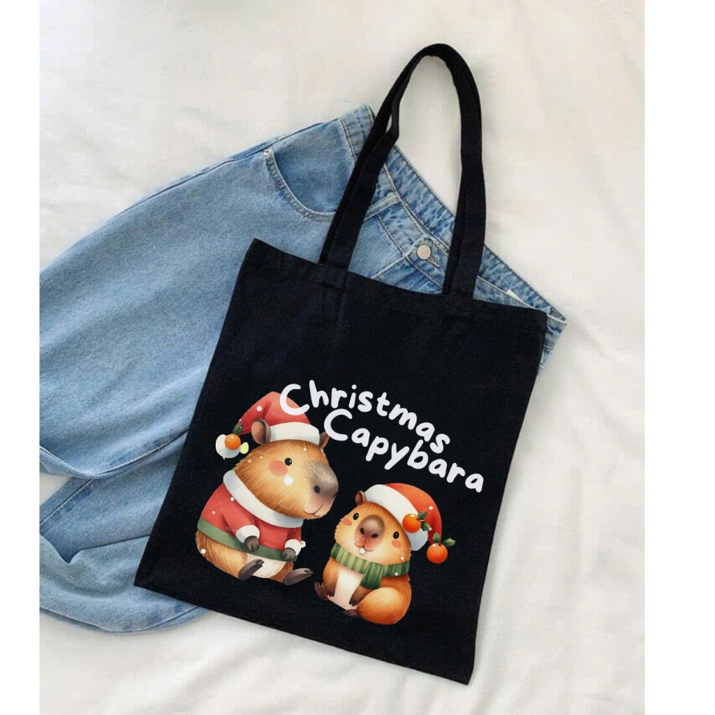 Túi Tote Capybara-Túi vải canvas có túi phụ và khoá kéo đựng vừa A4 và laptop (33x37cm) - TOTE02_thumbnail_21