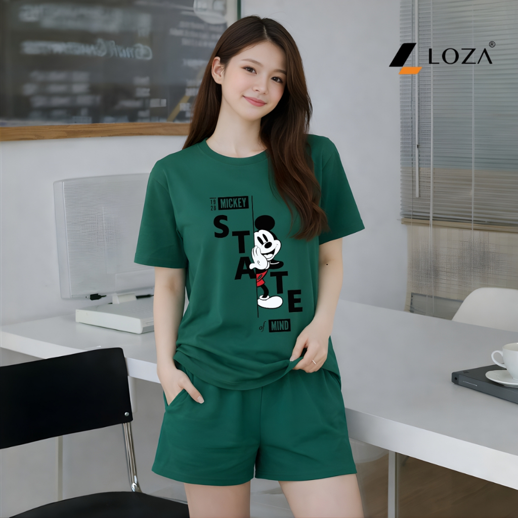 [[Form rộng] Bộ đồ nữ Loza dáng rộng hình Mickey - Loza TB35-BP631_thumbnail_5