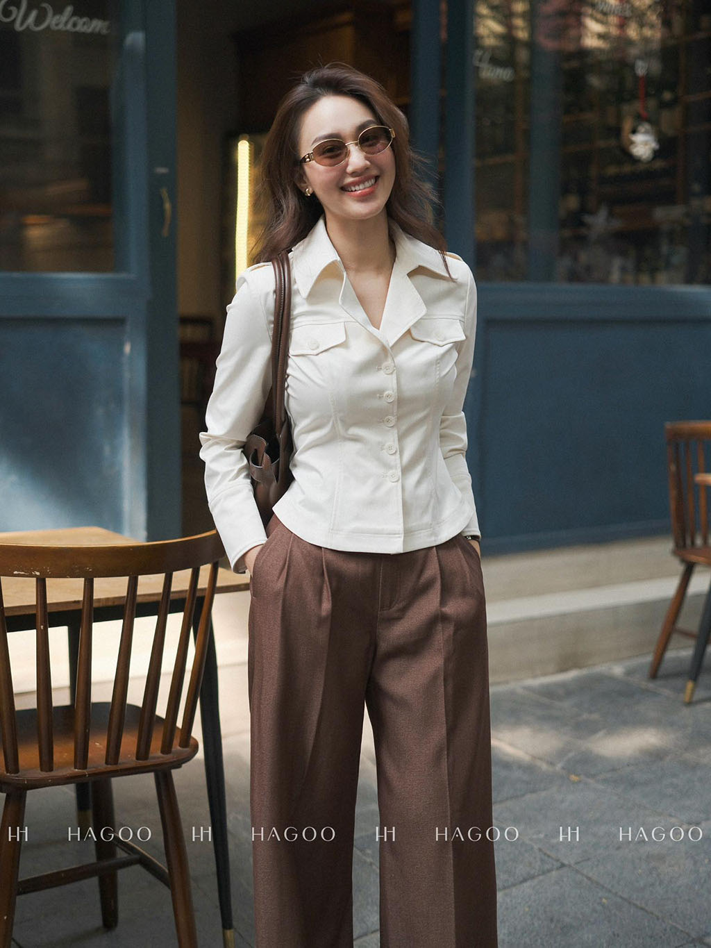 Áo sơ mi kaki ôm eo HAGOO_thumbnail_2