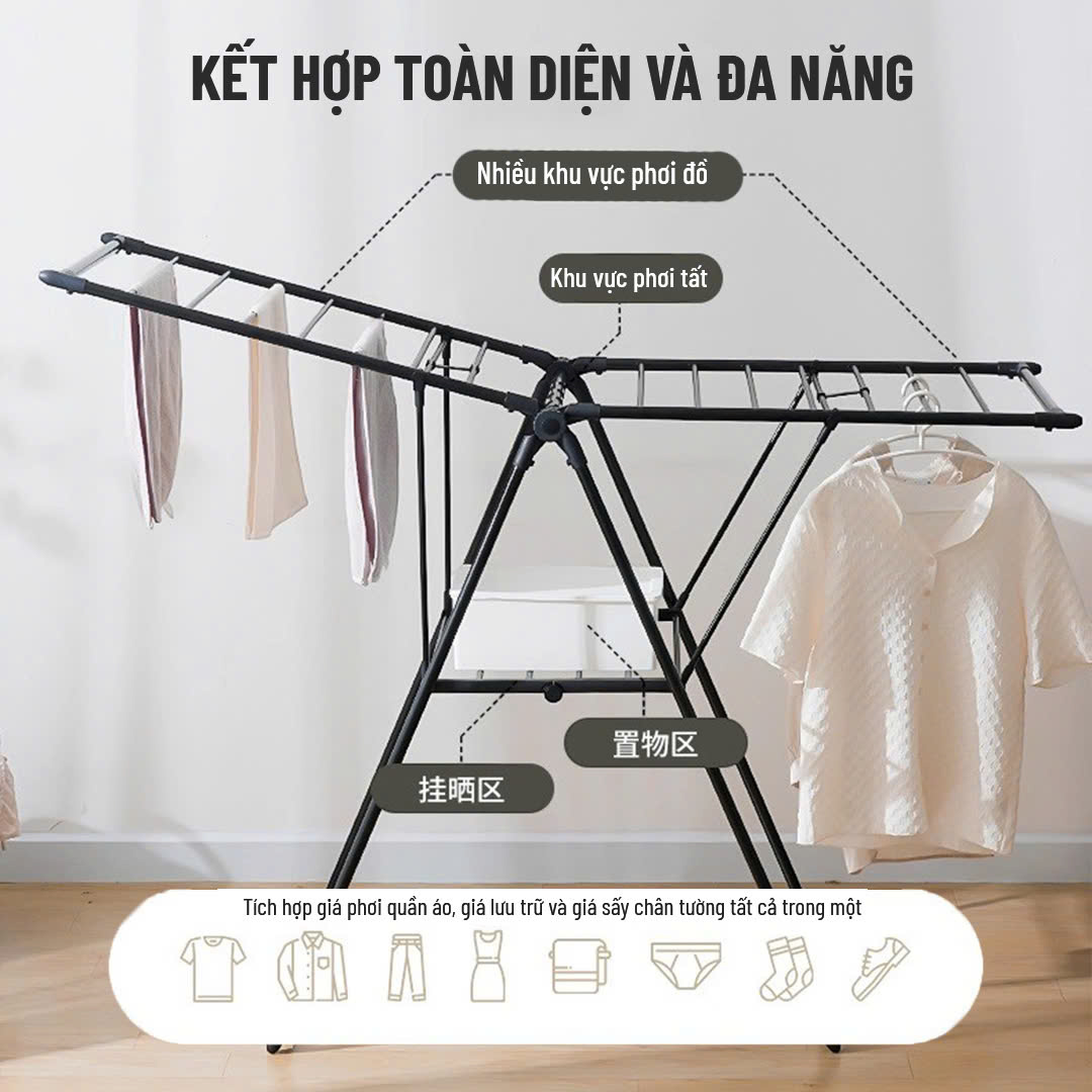 Kệ Phơi Quần Áo CDR-01