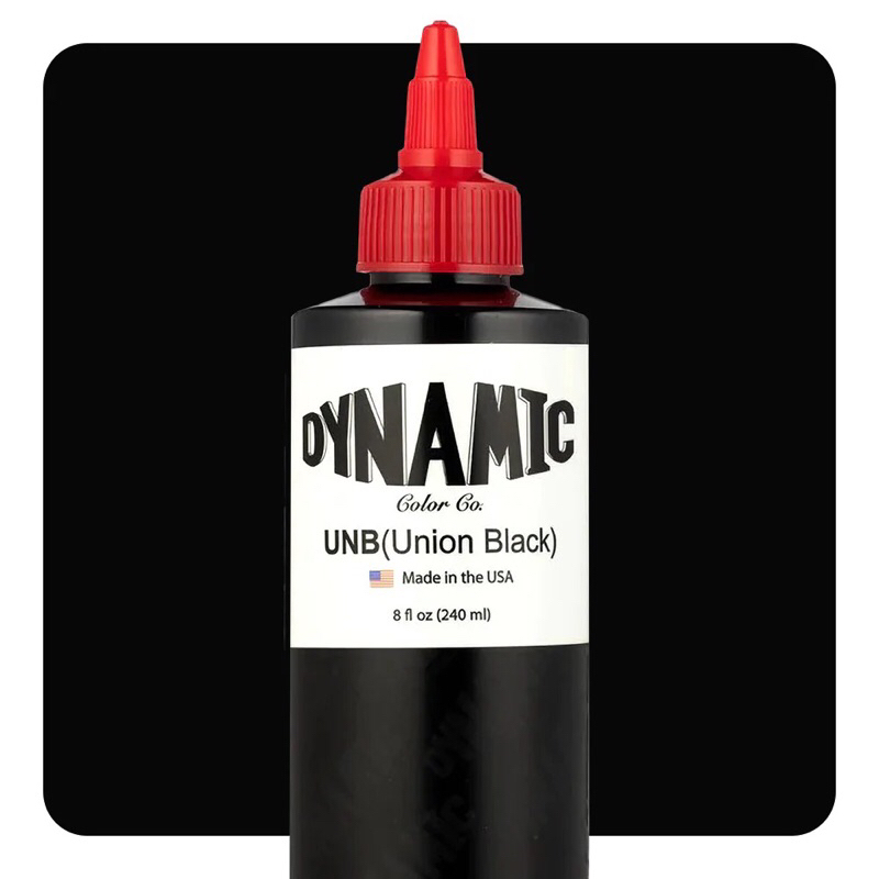 Dynamic Union Black Tattoo Ink (UNB) - 8 oz.