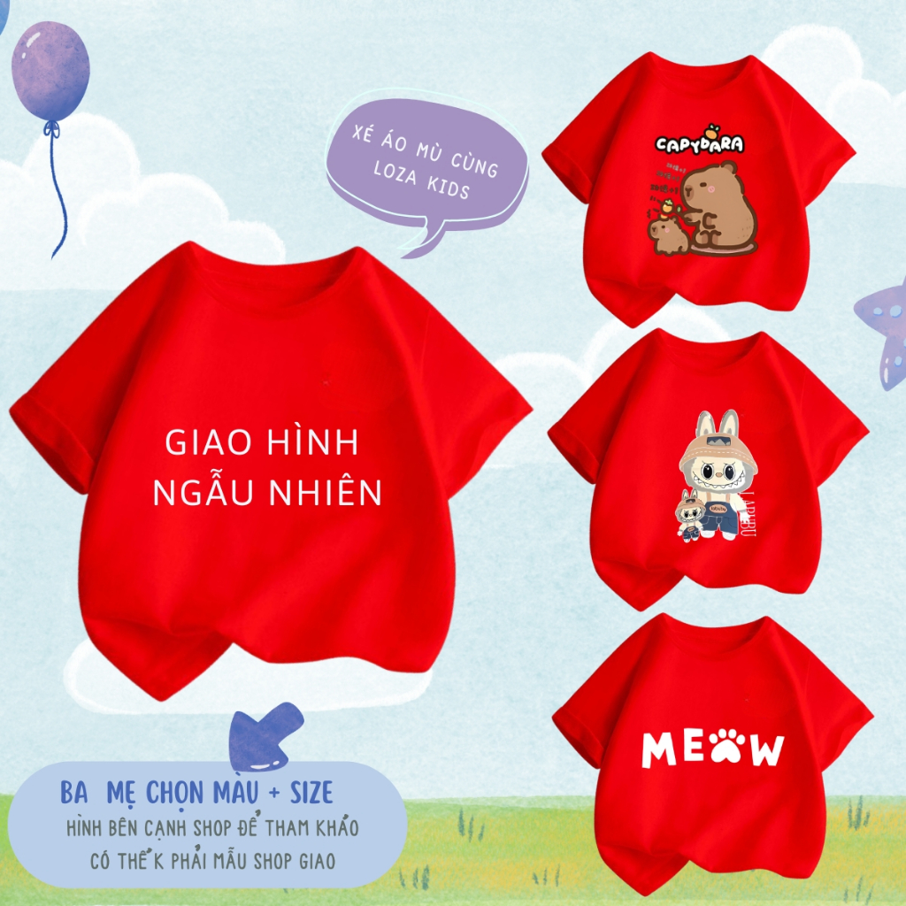 Áo thun cho bé gái, bé trai lẻ size 