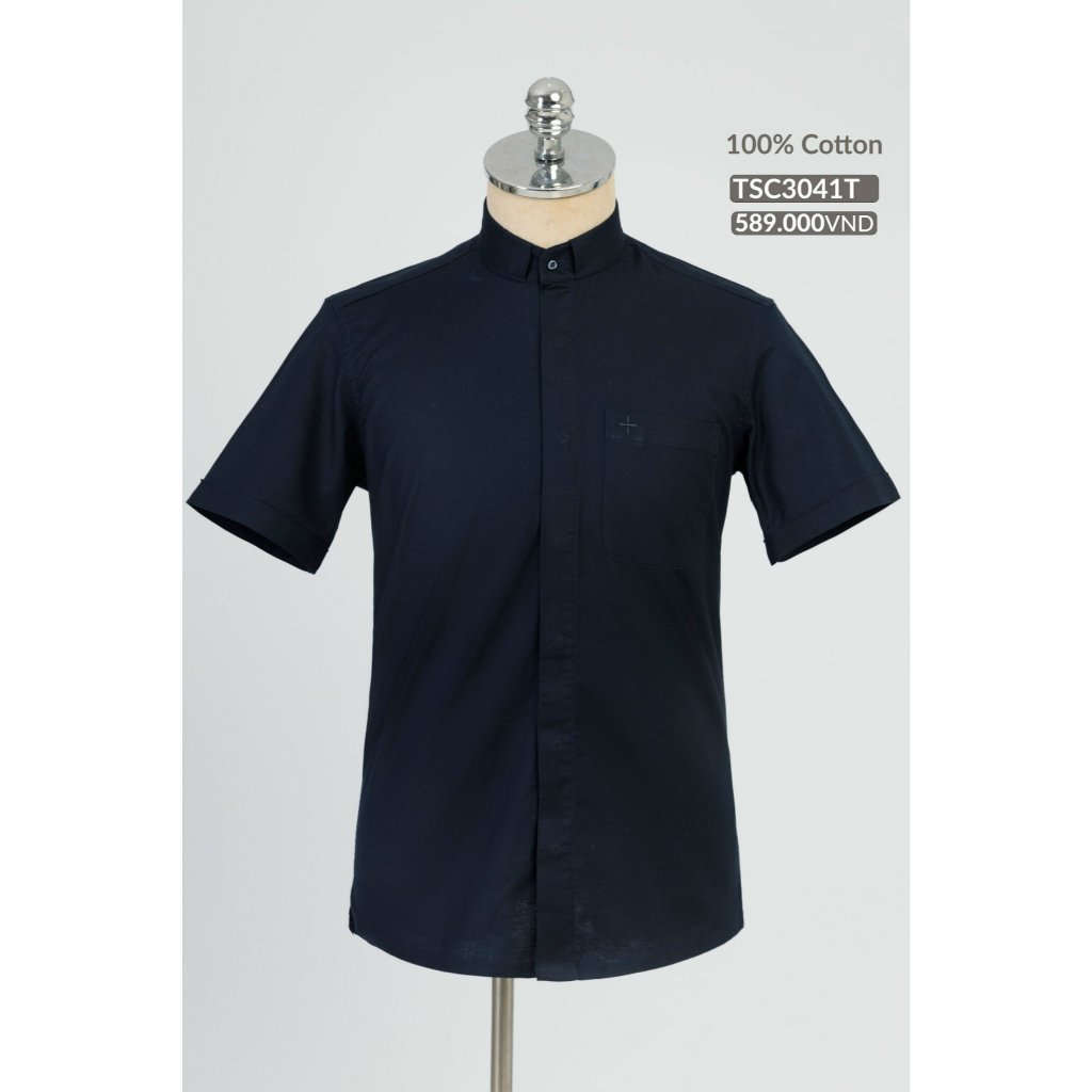 Tổng hợp áo  sơ mi cổ côn ngắn tay cho cha, linh mục - Quà tặng tân linh mục - quà tặng Công Giáo_thumbnail_5