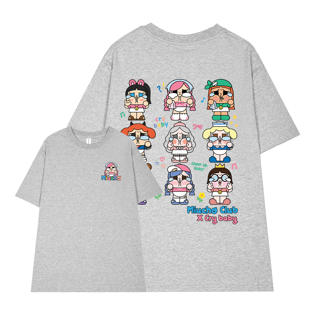 Áo thun CRY BABY nhiều màu ATD1334 Miucho form rộng vải cotton in mix_thumbnail_0