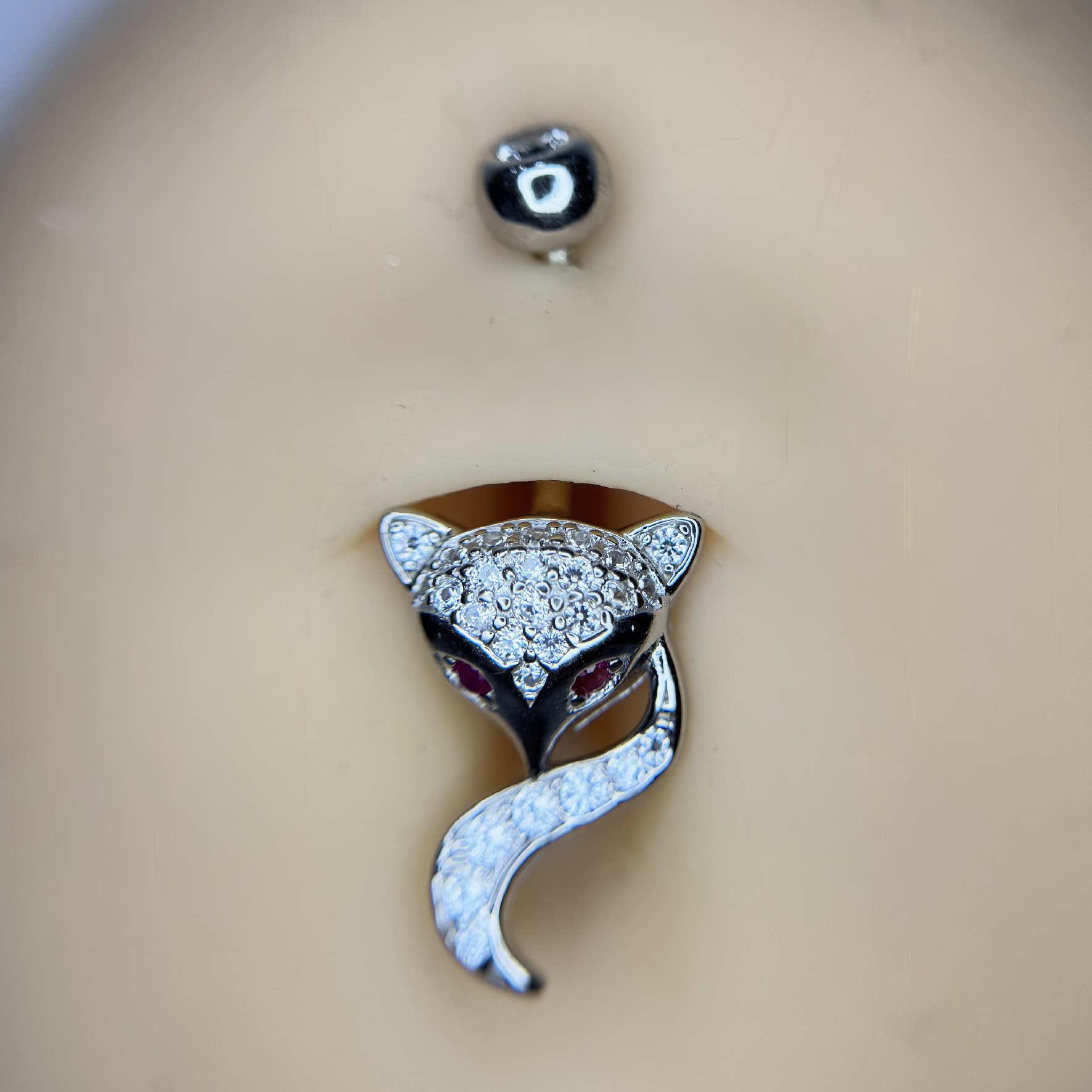 rốn bạc xi bạch kim hồ ly mắt đỏ đính kim cương_thumbnail_2