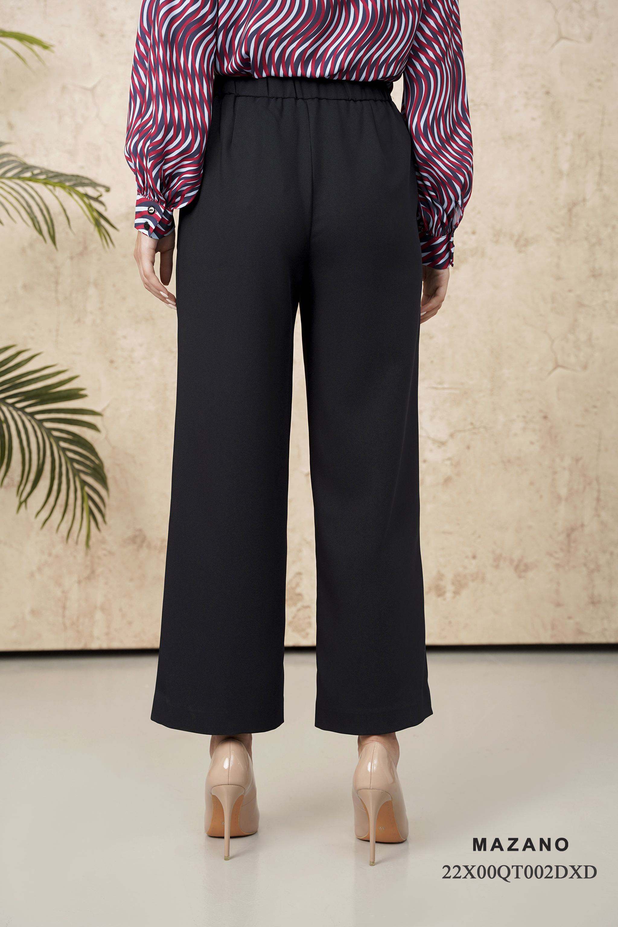 Quần Suông cạp tiêu chuẩn vải Tuytxi dày màu đen_thumbnail_2