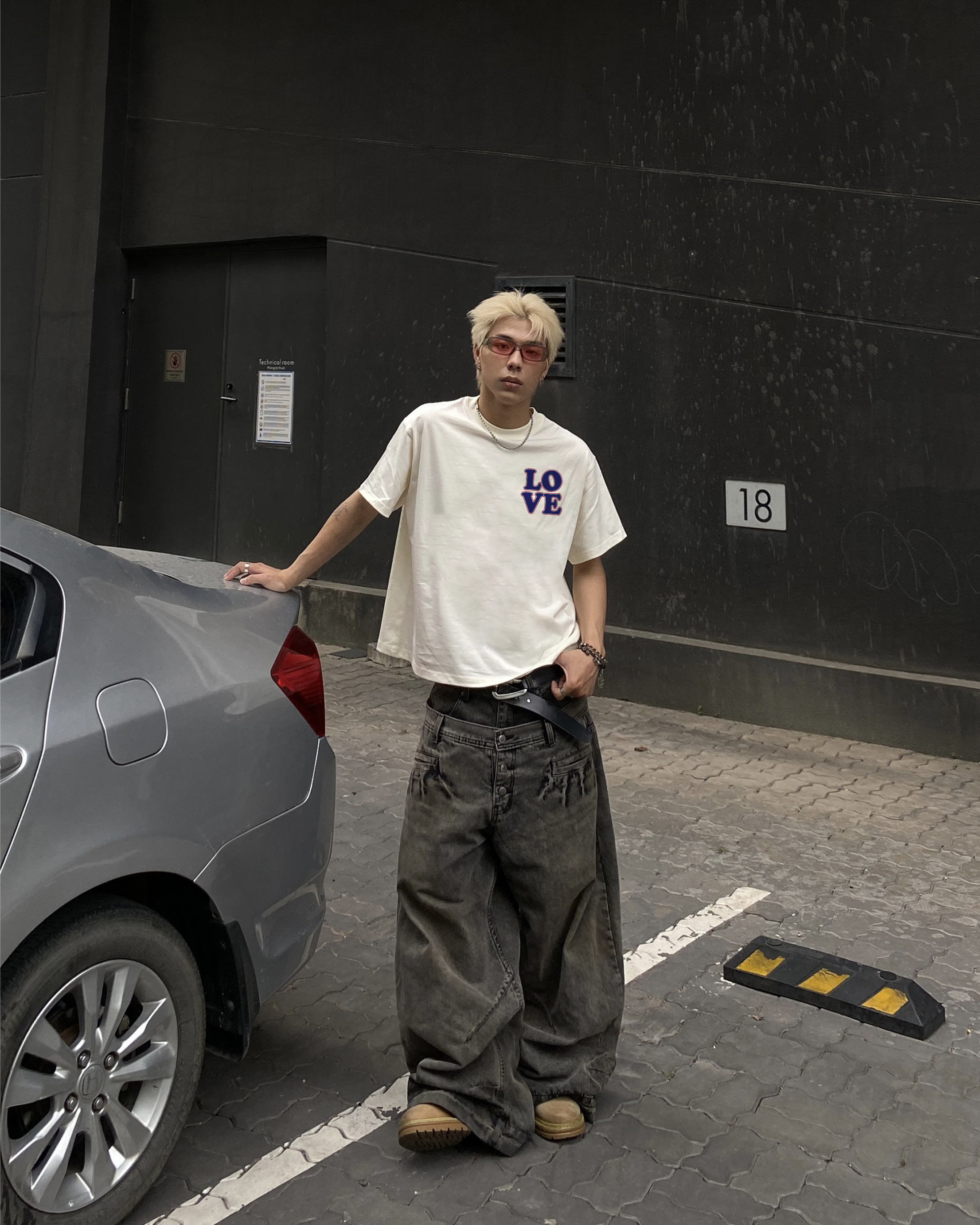 Áo phông đôi nam nữ form boxy 1984 Miucho Club cổ tròn vải cotton 2c 250gsm in mix_thumbnail_2