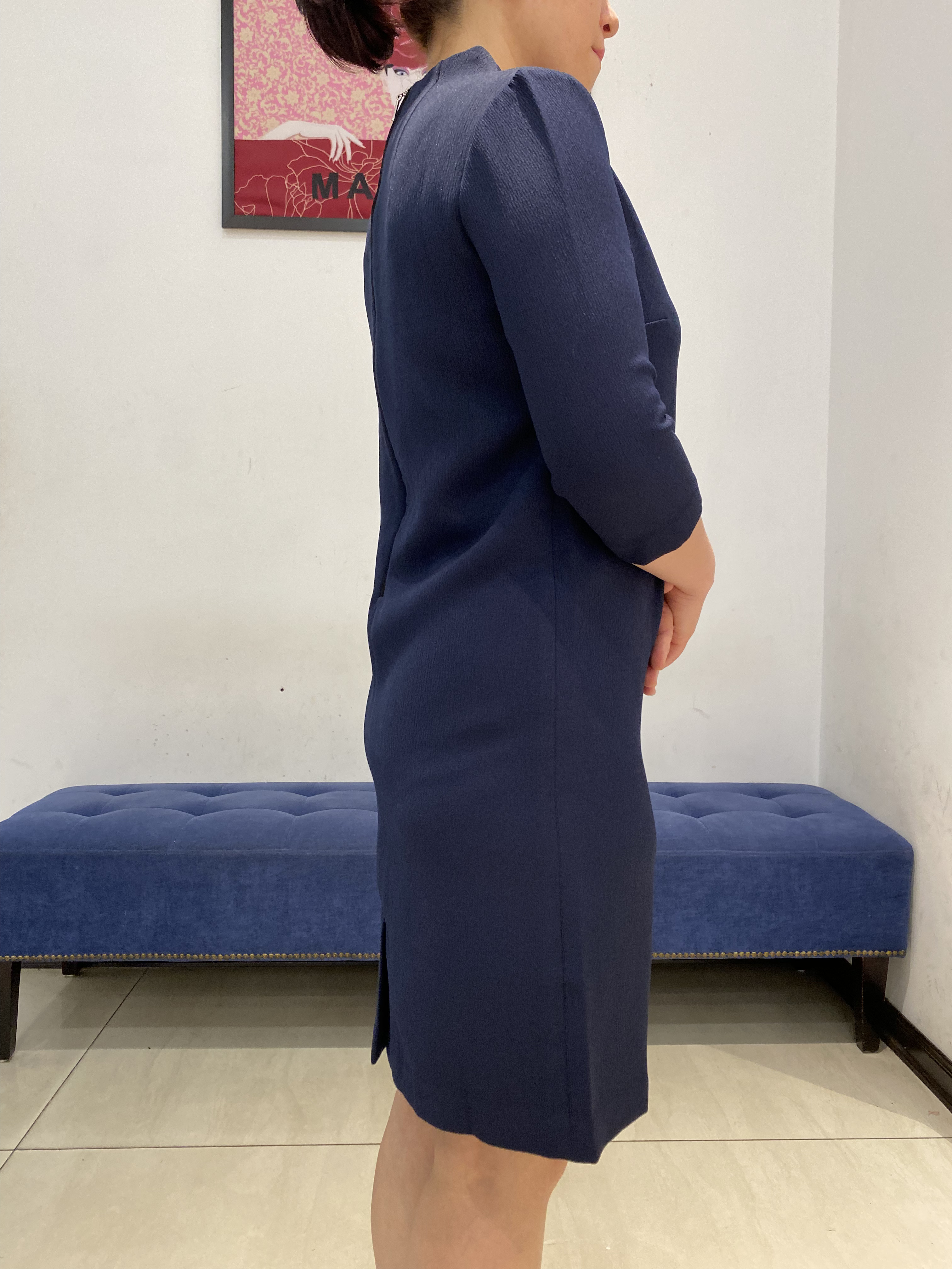 Váy xanh tay lỡ đính hoa_thumbnail_3