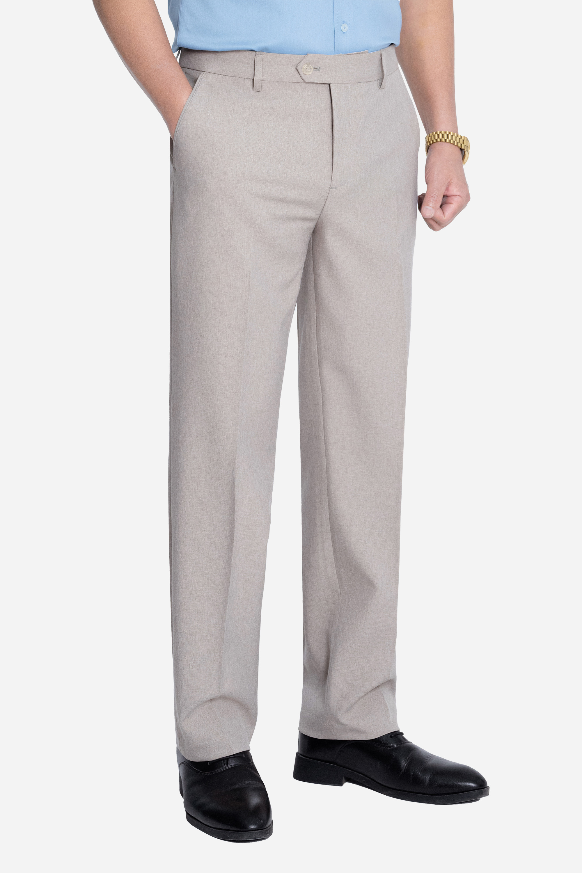 Quần Âu 0 Li Nam Trung Niên ANCHI Chất Liệu Cafe Phom Suông Ống Rộng Màu Be_thumbnail_3