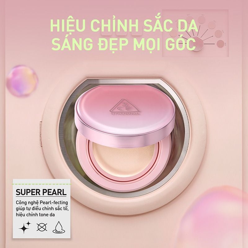 Phấn Nước giúp da sáng tự nhiên 3CE Fitting Mesh Cover Cushion 11g (KHÔNG KÈM LÕI REFILL) N02_thumbnail_2