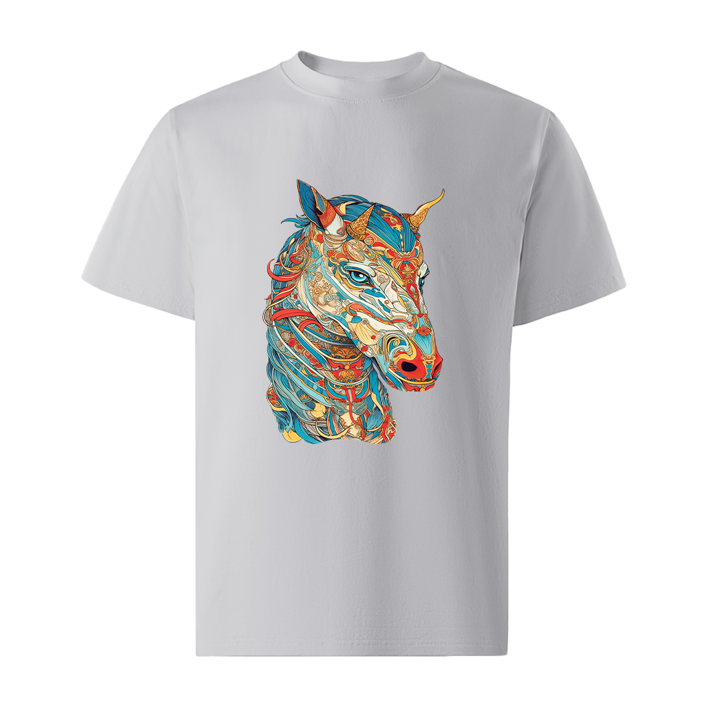 Áo thun nam form rộng 12 con giáp tuổi Ngọ ATD483 Miucho Iconic cotton cổ tròn in graphic_thumbnail_14