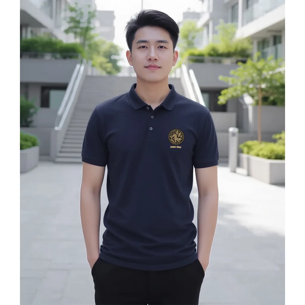 Áo polo nam form vừa Tiger 2502 Miucho Iconic chất vải cá sấu thoáng mát cổ trụ in graphic_thumbnail_3