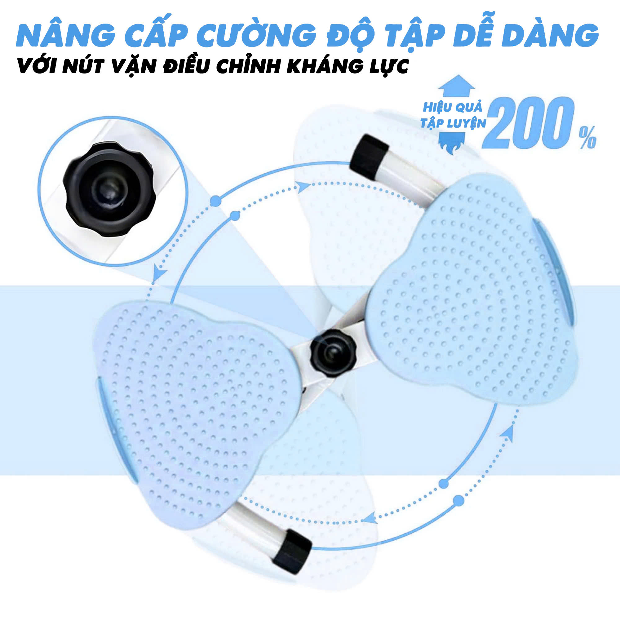 Bàn Xoay Eo Tập Bụng Cánh Bướm[ Kèm Bộ Phụ Kiện Chuyên Dụng]_thumbnail_2