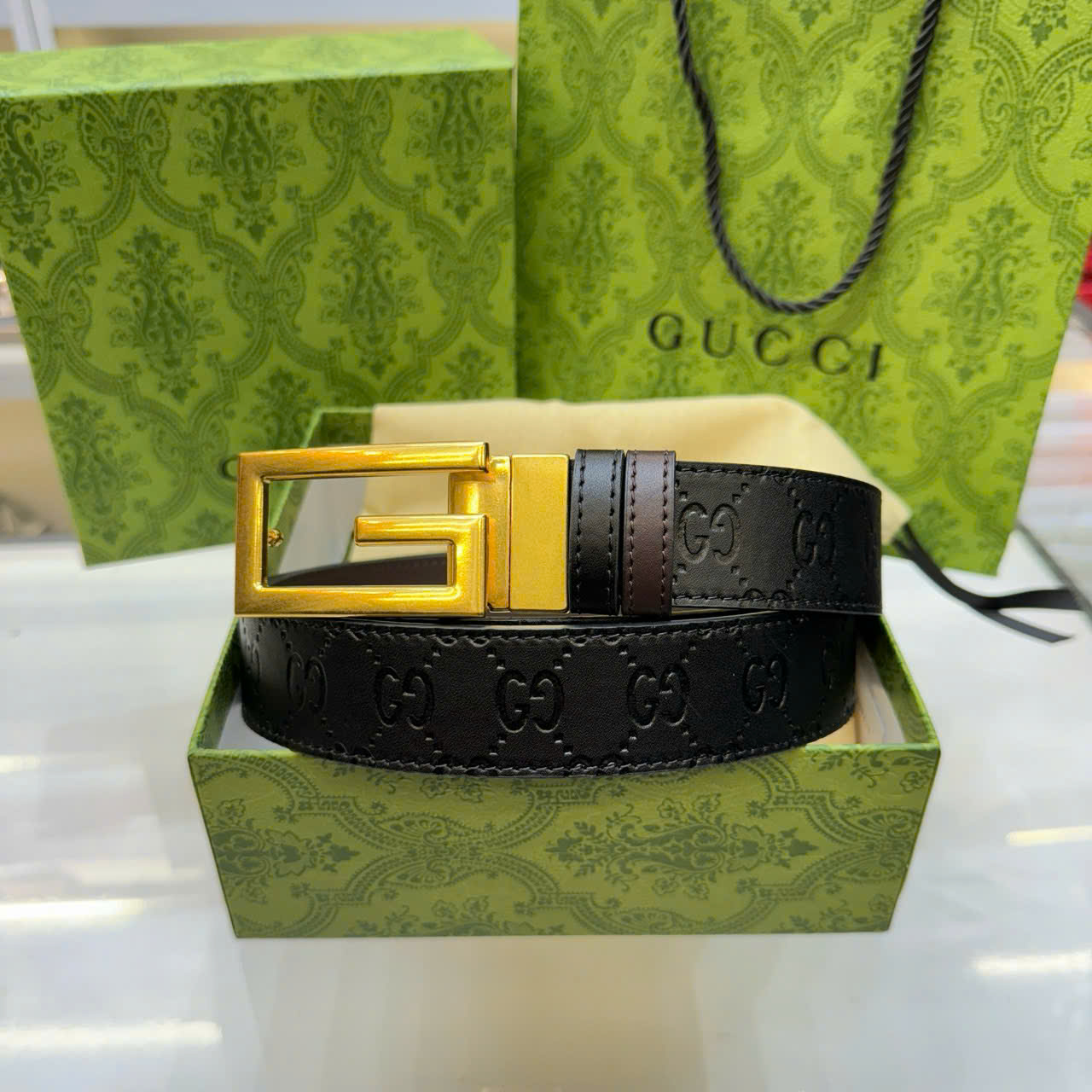 Thắt lưng Gucci Classic Leather Belt with Metal Buckle_thumbnail_3