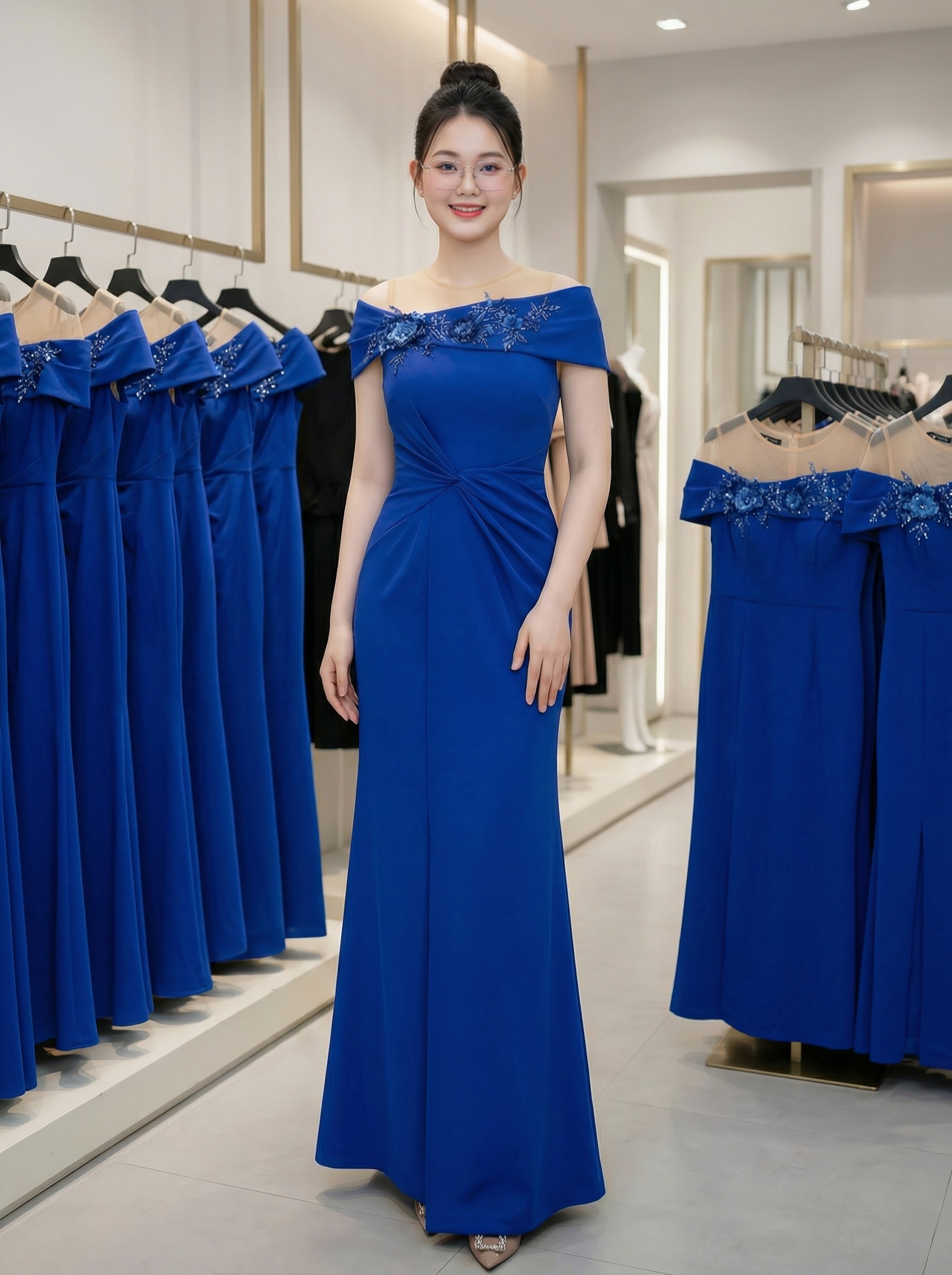 Đầm dạ hội dự tiệc  phối ren hoa cao cấp_thumbnail_0