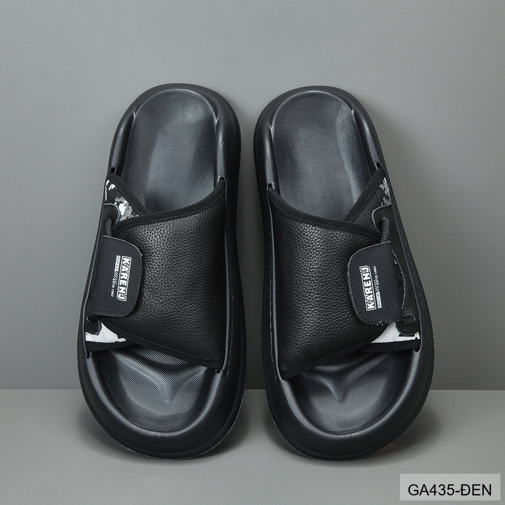 GA435 - Dép nam đế dày thời trang, chất liệu da bò mềm, màu xanh lá và đen_thumbnail_13