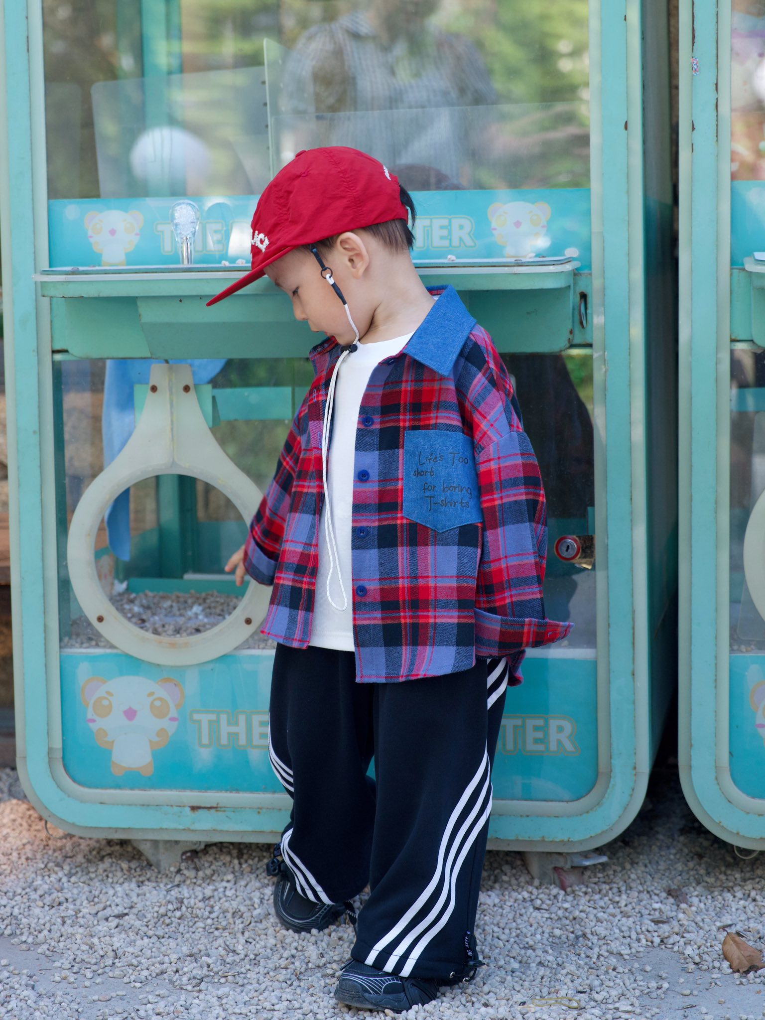 Áo sơ mi cotton caro phối cổ bò cho bé_thumbnail_4