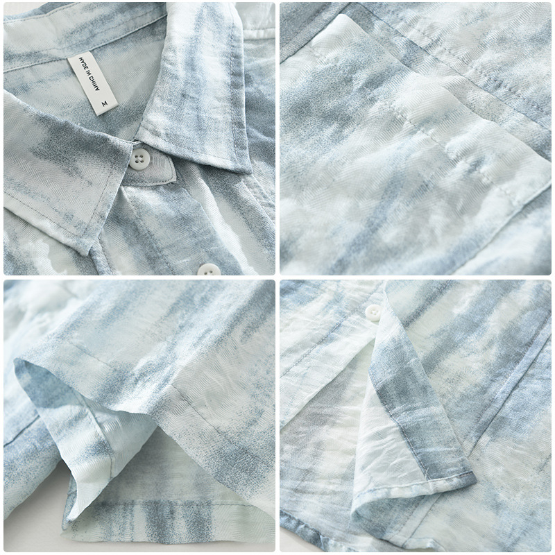 Áo Sơ Mi Nam Ngắn Tay – Lyocell Nhật Bản, Form Rộng Văn Học, Đa Năng_thumbnail_5