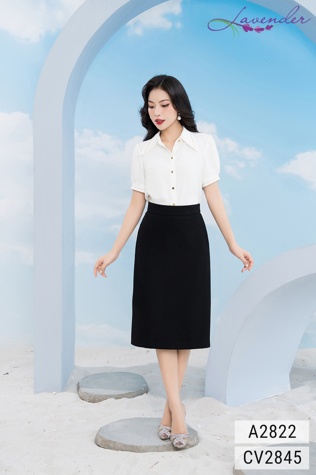 Chân váy A Thời trang Lavender dáng dài xẻ sau CV2845_thumbnail_3