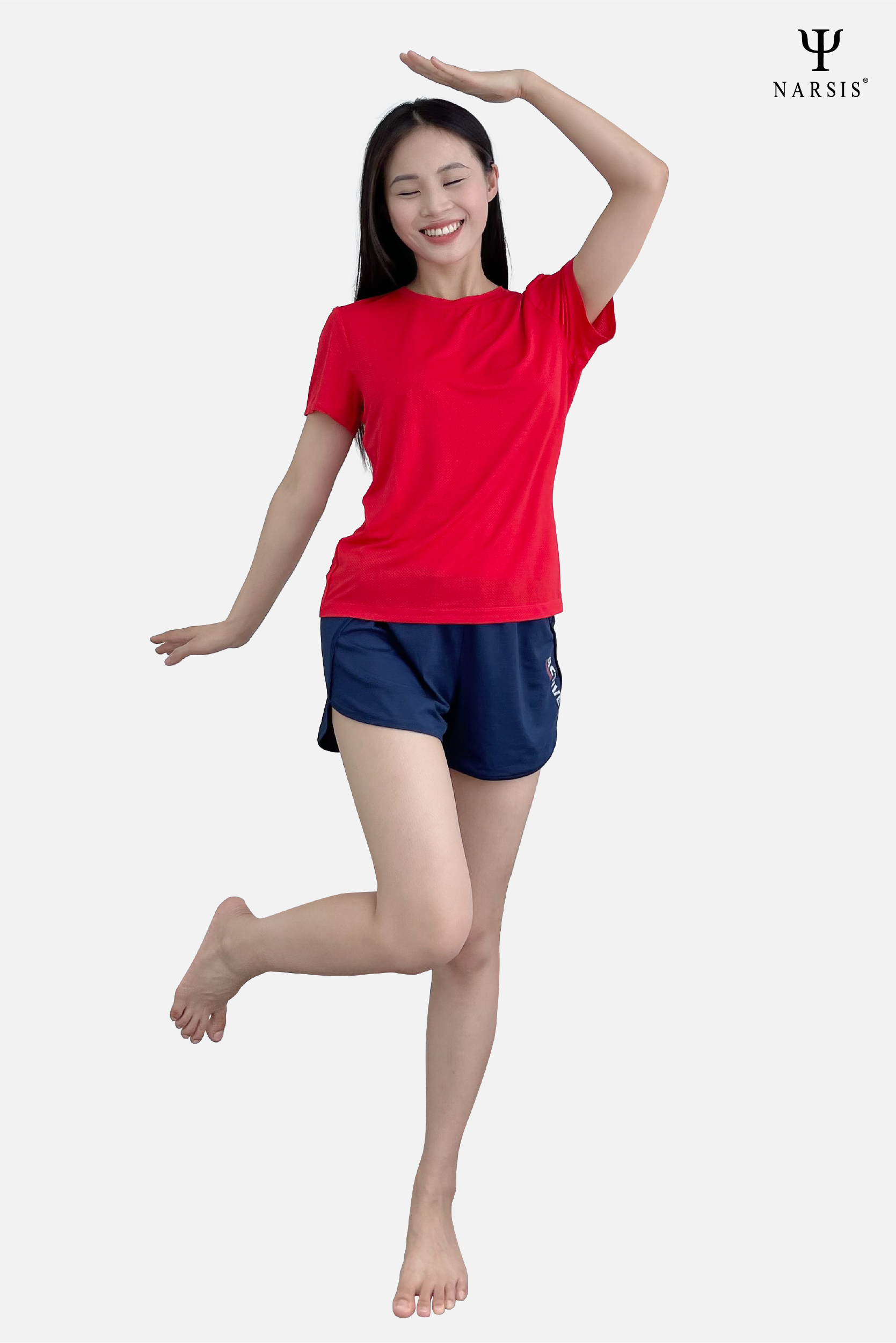 BỘ THỂ THAO NỮ VẢI THÔNG HƠI ĐỎ H23002 NARSIS CHẤT LIỆU THOÁNG MÁT, DỄ CHỊU, THOẢI MÁI CẢ NGÀY, D..._thumbnail_0