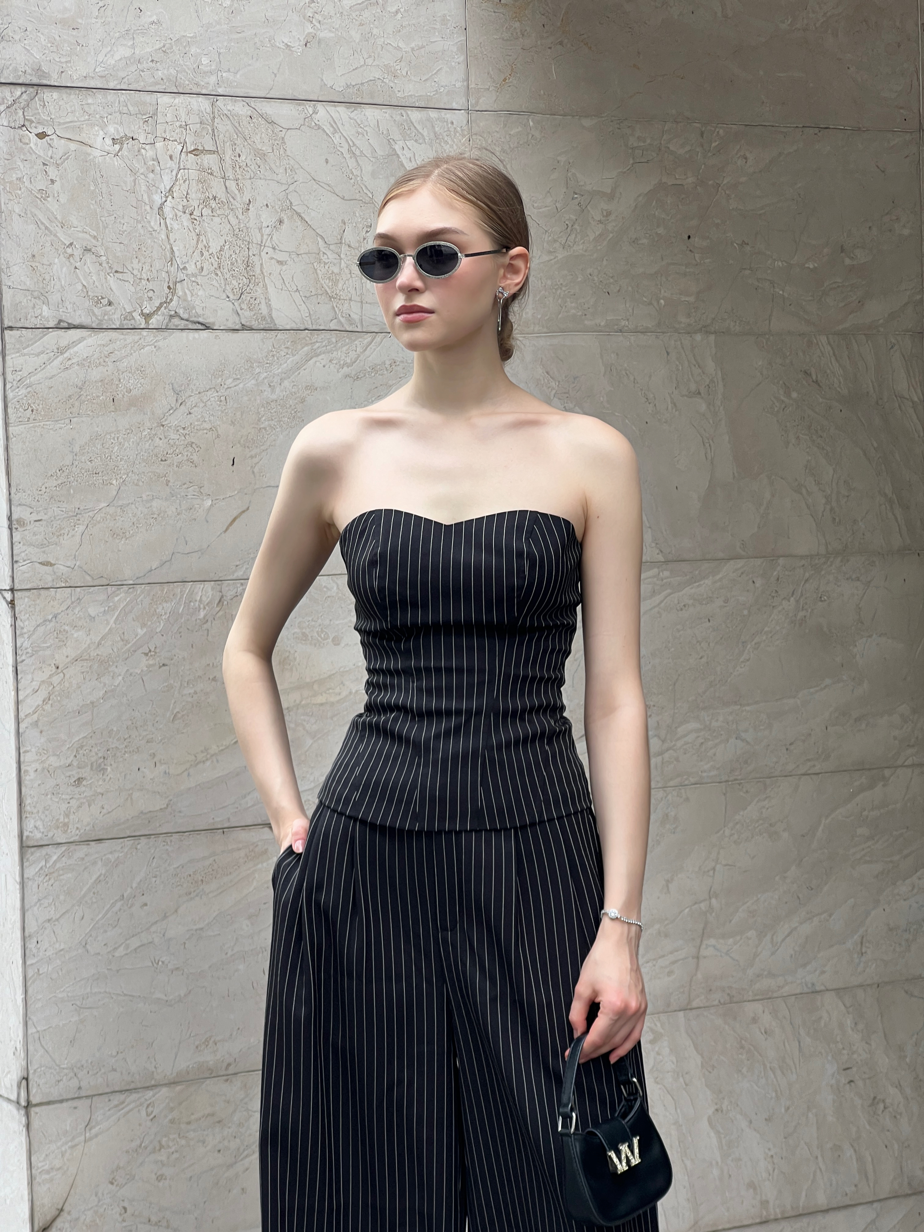 Áo cúp ngực kẻ