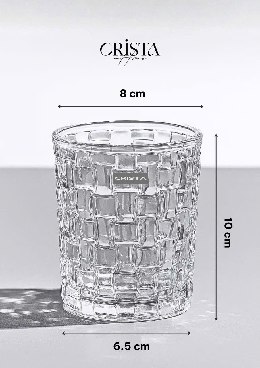 Bộ 6 cốc thủy CRISTA HOME tinh vân caro 280ml_thumbnail_29