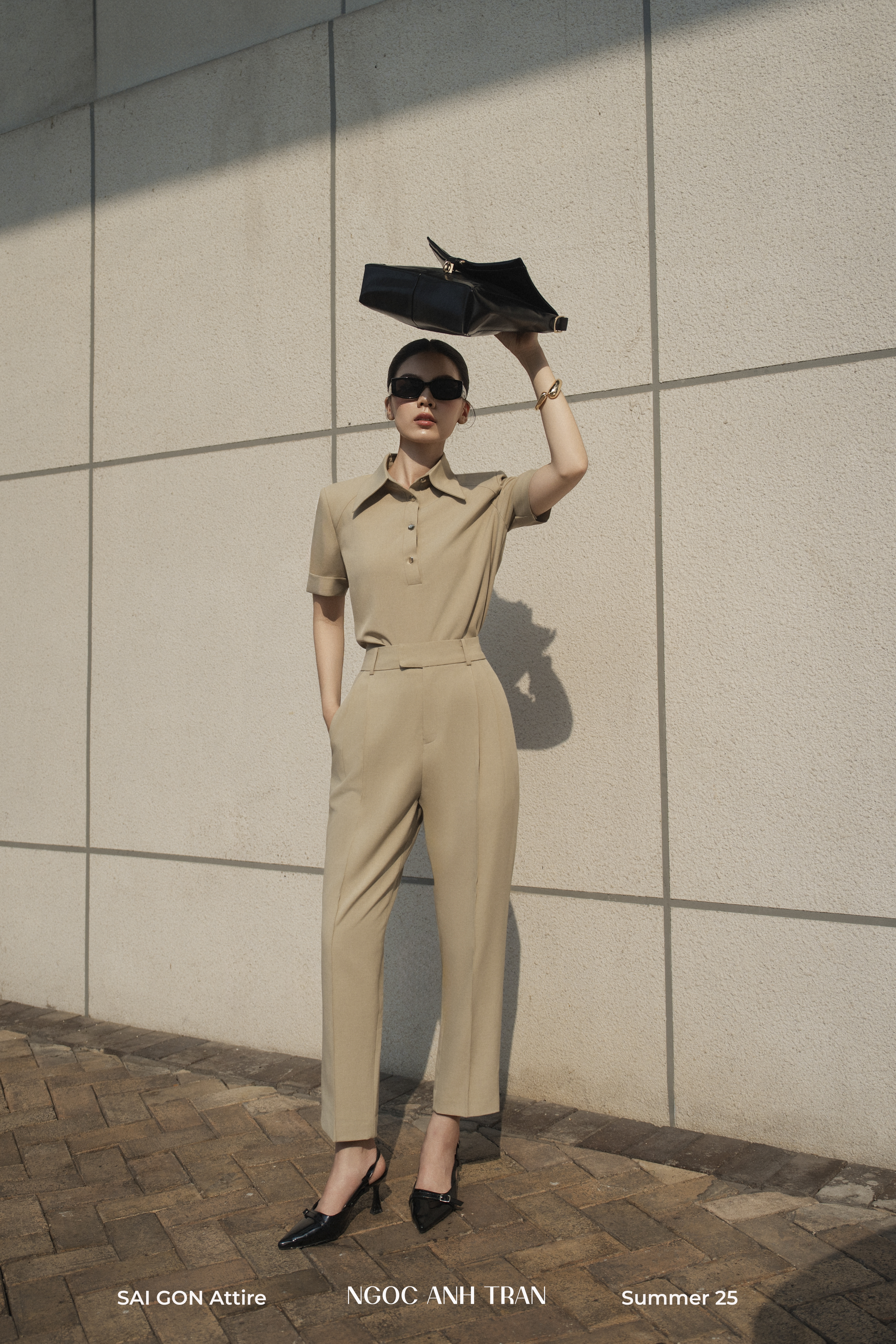 Set A175 - Set áo kiểu linen cổ bẻ kèm quần_thumbnail_2