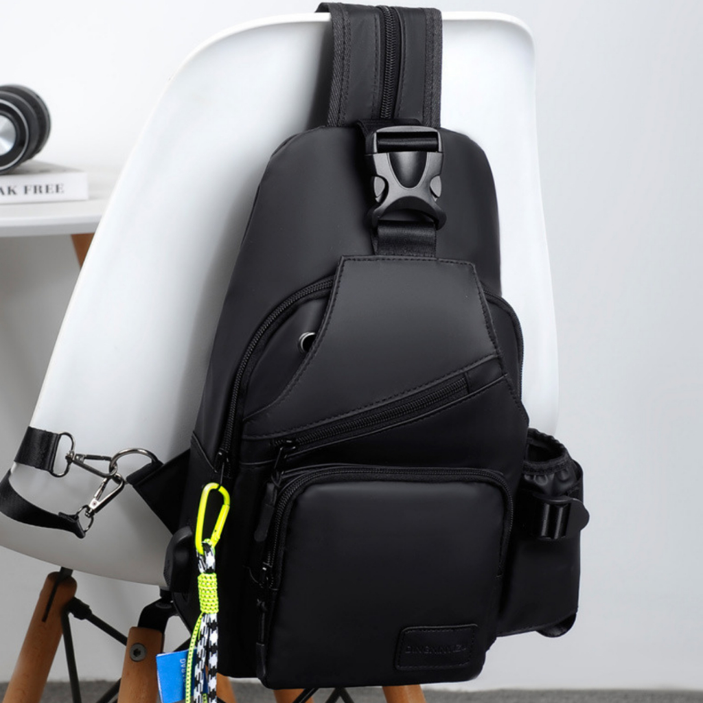 HUBO Chest Bag Leather Waterproof Sports Wear For Men