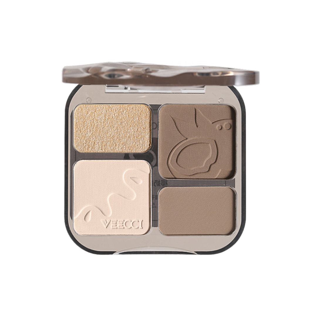 [VEECCI] Bảng phấn tạo khối 4 ô Veecci gợn sóng 8g