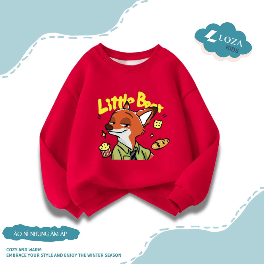 Áo nỉ bé trai in hình hoạt hình ZOOTOPIA  - Loza Kids IN026_thumbnail_7