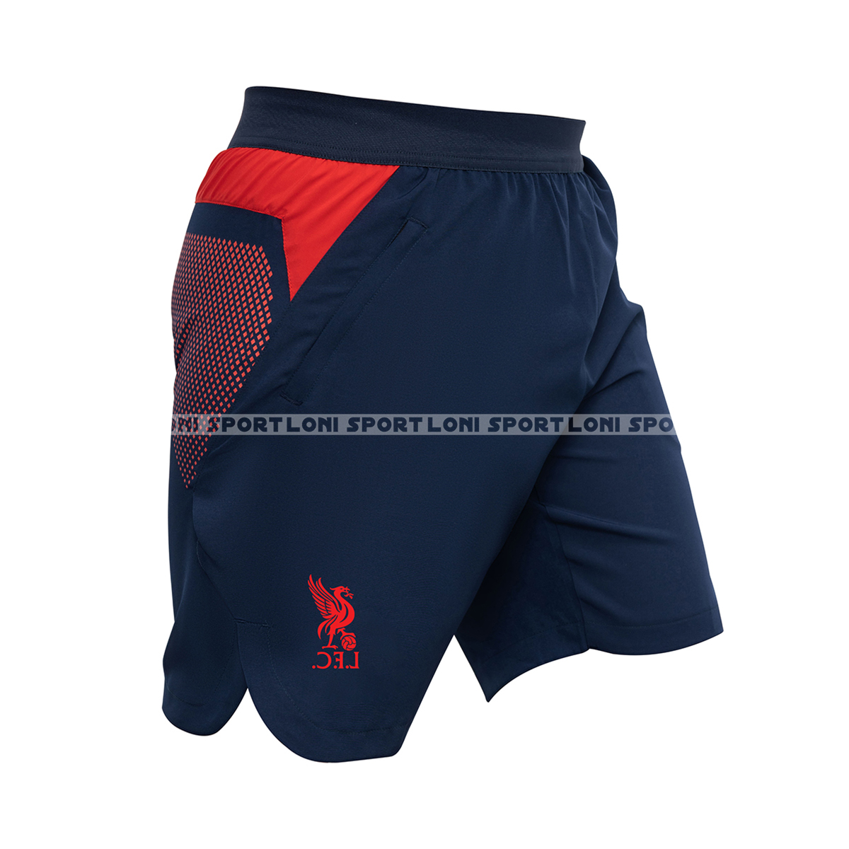 Quần shorts lưng thun xẻ tà - Xanh đen_thumbnail_4