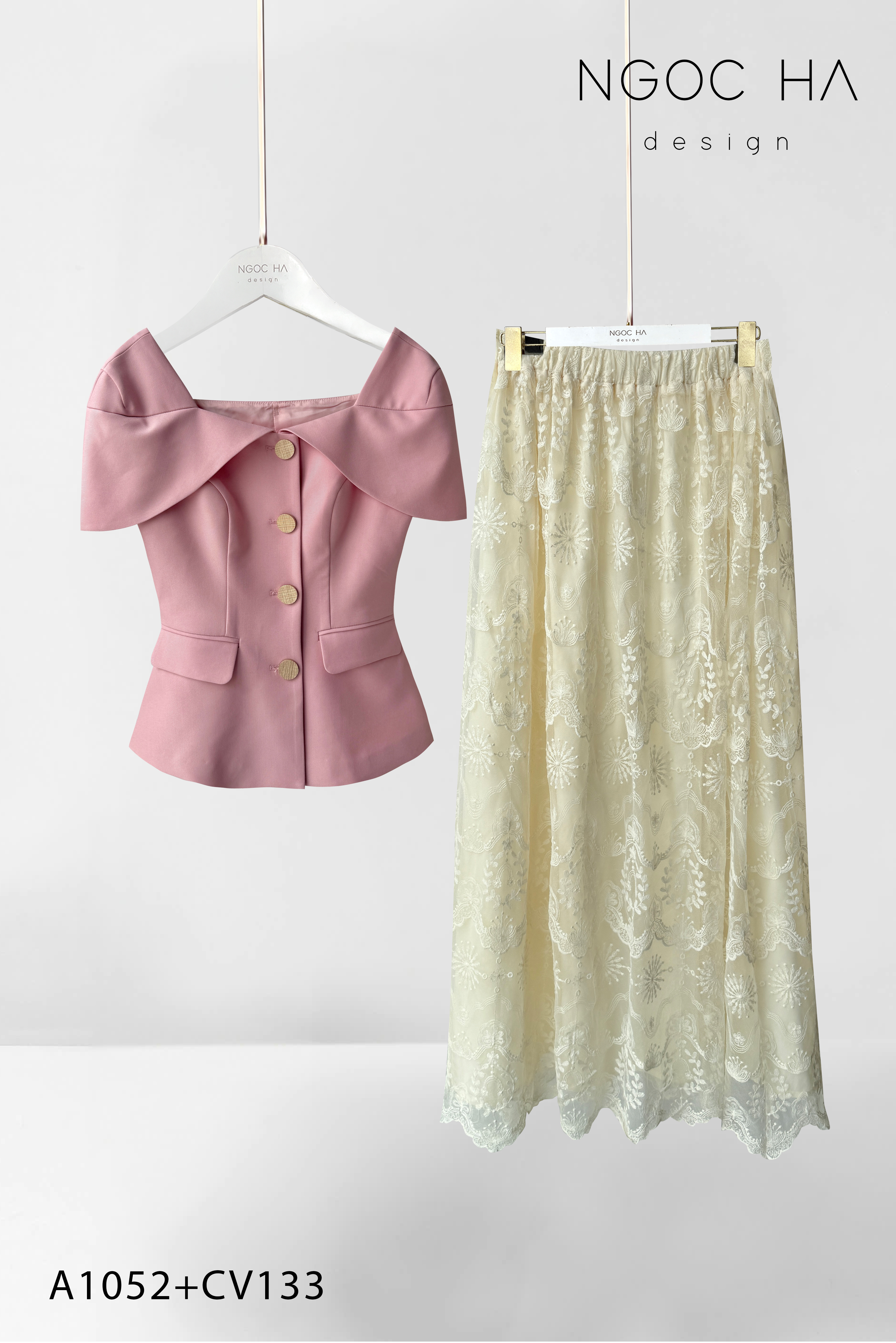 Diana Top_ Áo Vest Choàng Vai Đính Cúc Màu Hồng A1052_thumbnail_8