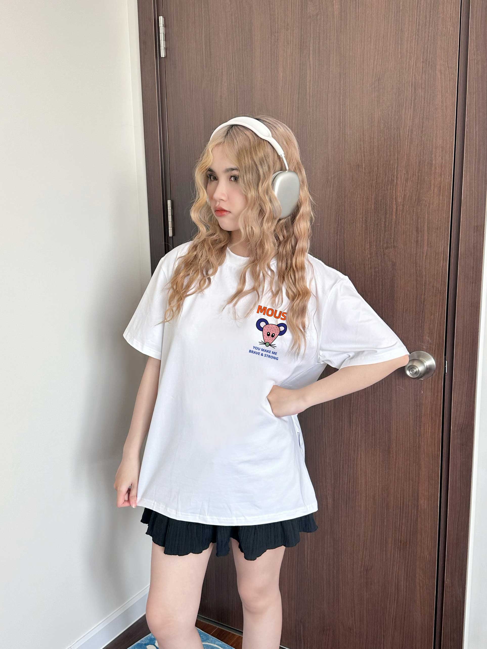 Áo thun nữ form rộng 12 con giáp tuổi Tí ( tuổi chuột) ATD420 Miucho cotton cổ tròn in graphic_thumbnail_2