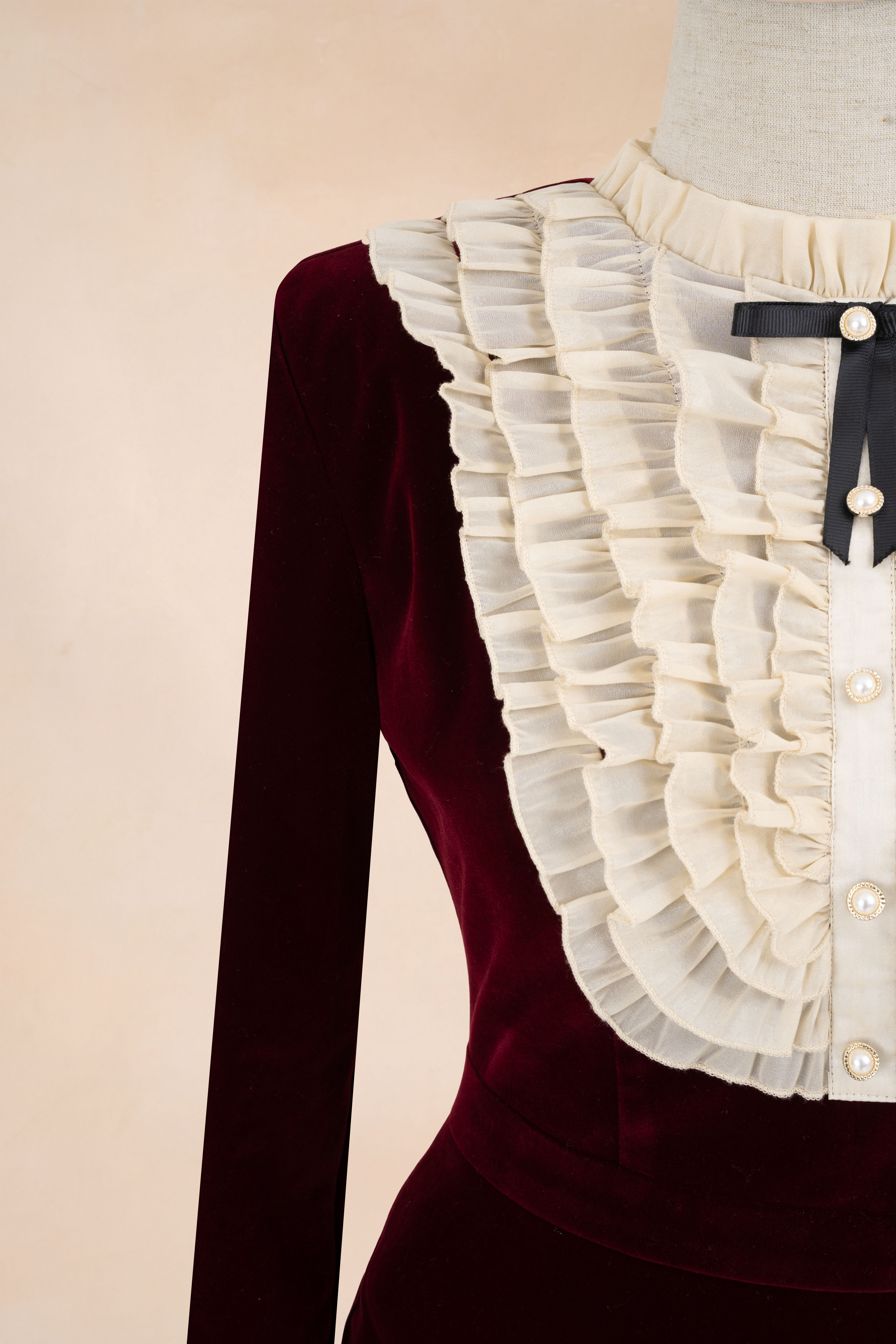 Đầm Bút Chì Cổ Bèo Đính Nơ_thumbnail_3