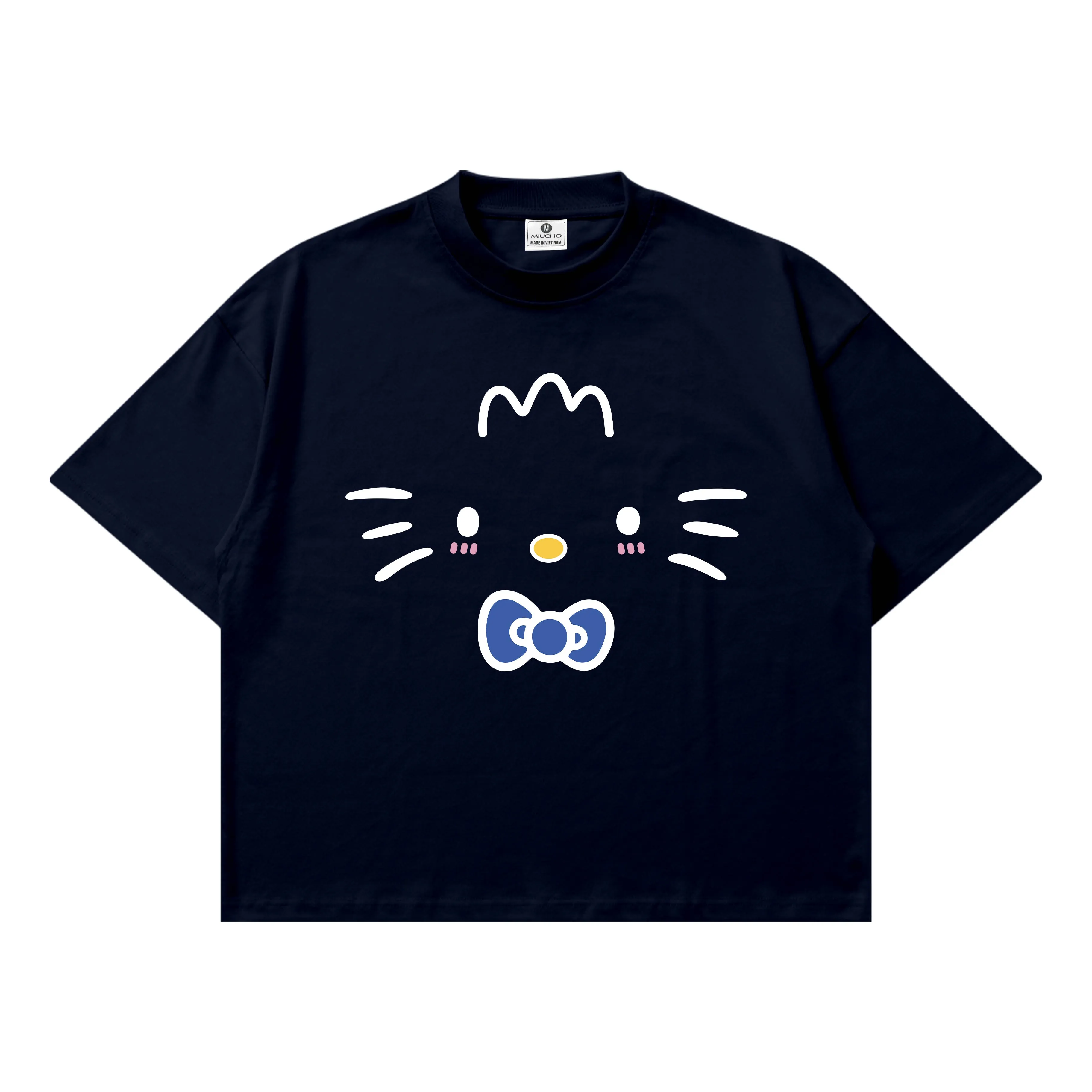 Áo thun couple form boxy Miucho vải cotton thoáng mát dày dặn hình Hello Kitty 2777_thumbnail_13