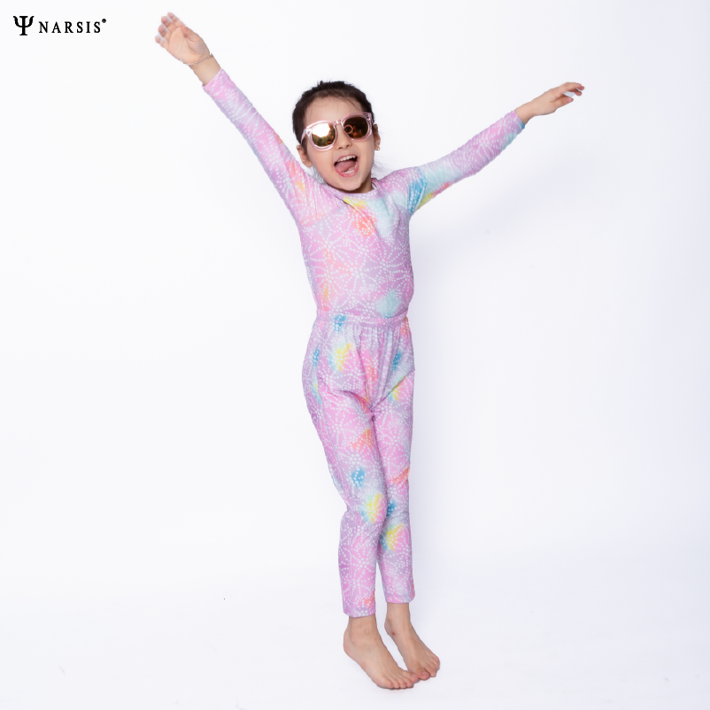 BỘ BƠI BÉ GÁI DÀI TAY QUẦN DÀI NHIỀU MÀU KA23003 NARSIS CHẤT LIỆU THOÁNG MÁT, DỄ CHỊU, THOẢI MÁI ..._thumbnail_3