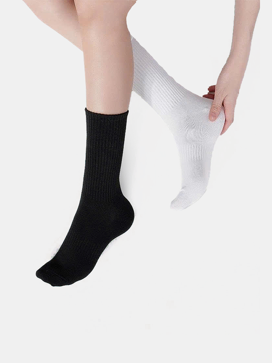 USTC03 - Đôi Tất Cổ Cao KALEEA – Hàng Cotton Xịn 8cm (5 đôi)