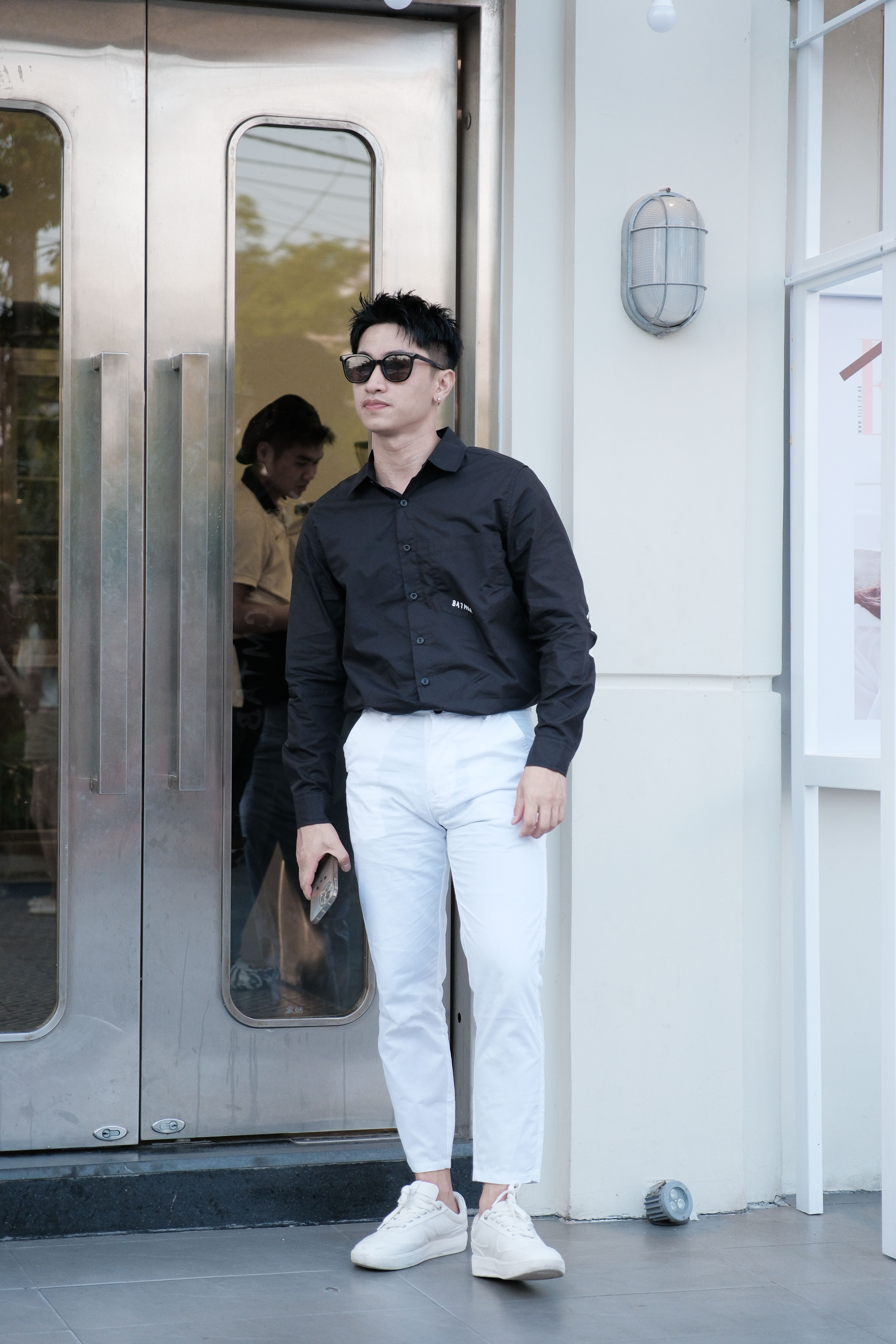 SA20 - Áo sơ mi nam tay dài in chữ BATMGA phong cách Hàn Quốc, chất cotton mềm mại, form rộng rãi_thumbnail_5